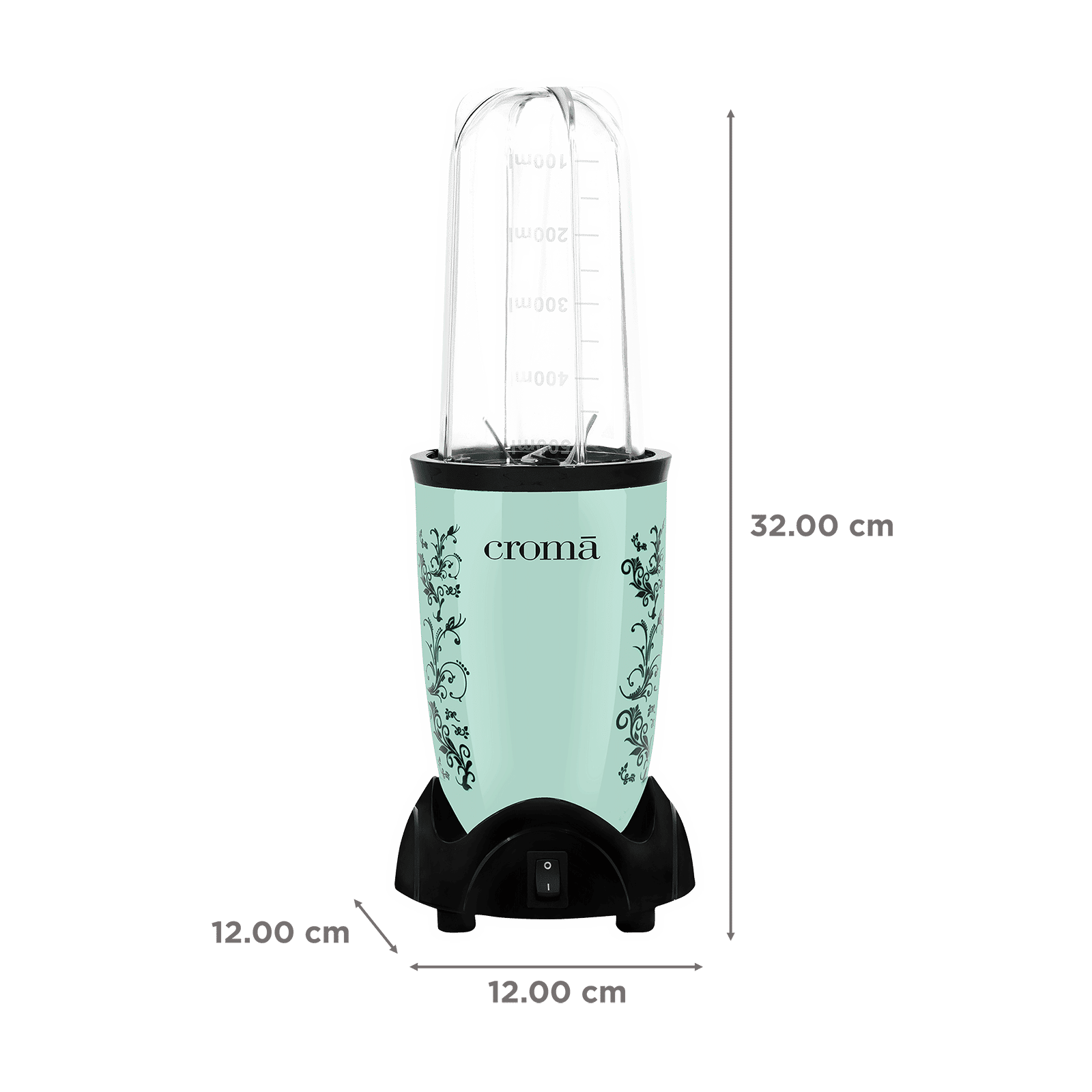 Croma Nutri 450 Watt 3 Jars Blender (3 Speed Control, Teal Green)_3