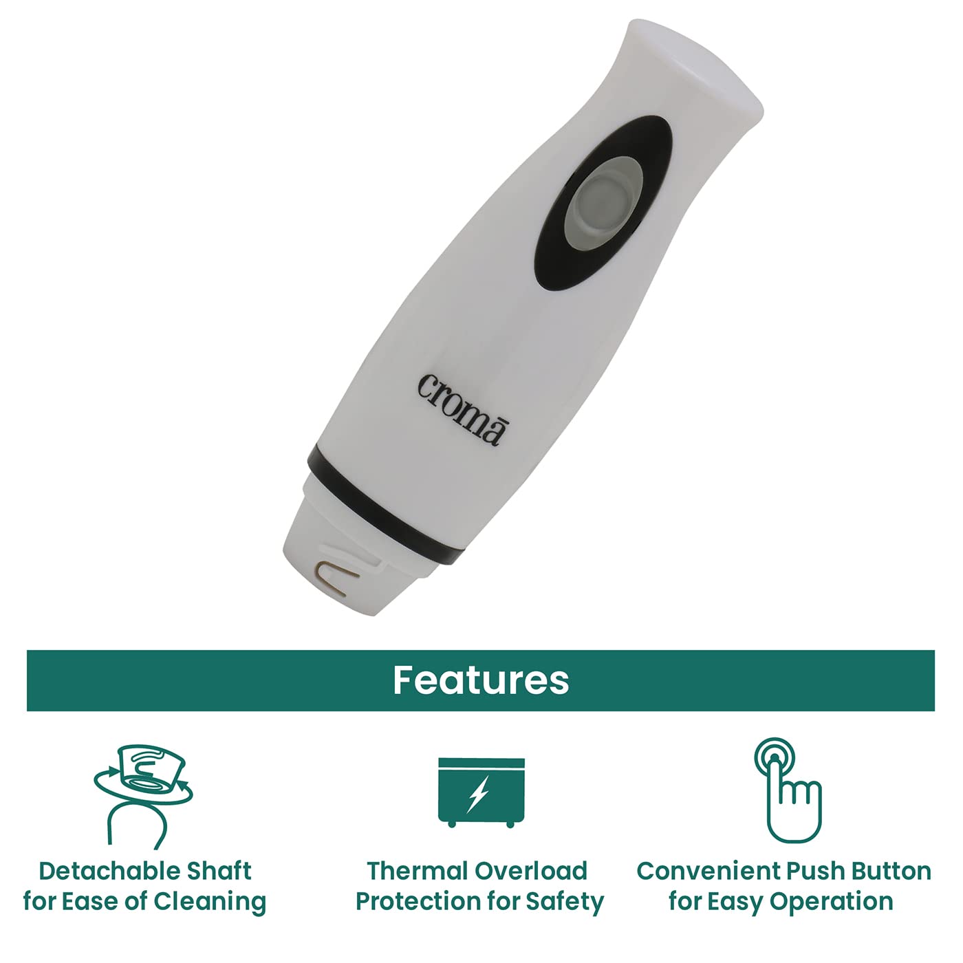 Croma 200 Watt Hand Blender (Thermal Overload Protection, White) Croma 200 Watt Hand Blender (Thermal Overload Protection, White)_10