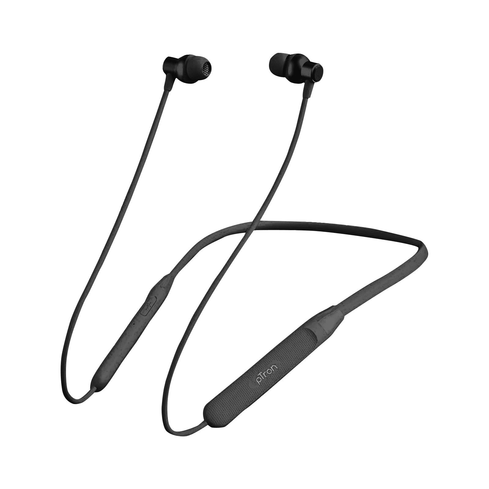 pTron Tangent Evo 140317085 Neckband with Passive Noise Cancellation (IPX4 Sweat & Water Resistant, 6 Hours Playtime, Black/Grey) pTron Tangent Evo 140317085 Neckband with Passive Noise Cancellation (IPX4 Sweat & Water Resistant, 6 Hours Playtime, Black/Grey)_1