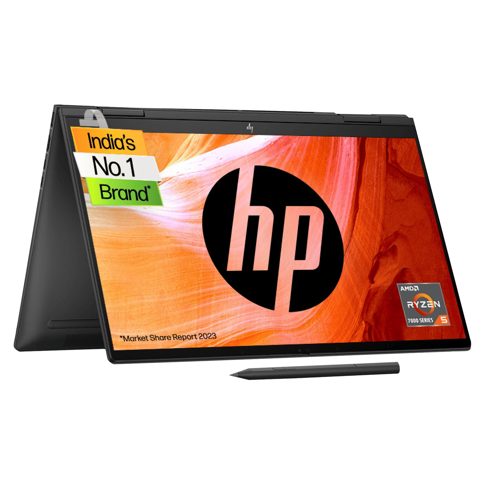 HP Envy x360 15-fh0015AU AMD Ryzen 5 (15.6 inch, 16GB, 512GB, Windows 11 Home, MS Office 2021, AMD Radeon, FHD IPS Display, Nightfall Black, 8C4S1PA) HP Envy x360 15-fh0015AU AMD Ryzen 5 (15.6 inch, 16GB, 512GB, Windows 11 Home, MS Office 2021, AMD Radeon, FHD IPS Display, Nightfall Black, 8C4S1PA)_1