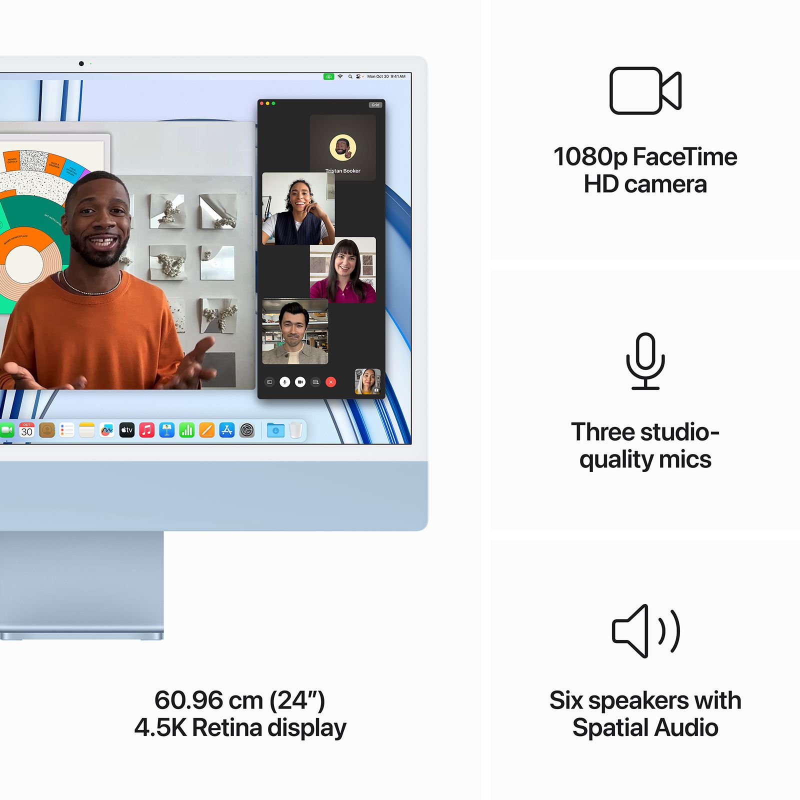Apple iMac 24 Inch 4.5K Retina Display 2023 (M3 Chip, 8GB, 256GB, macOS, Blue) Apple iMac 24 Inch 4.5K Retina Display 2023 (M3 Chip, 8GB, 256GB, macOS, Blue)_5