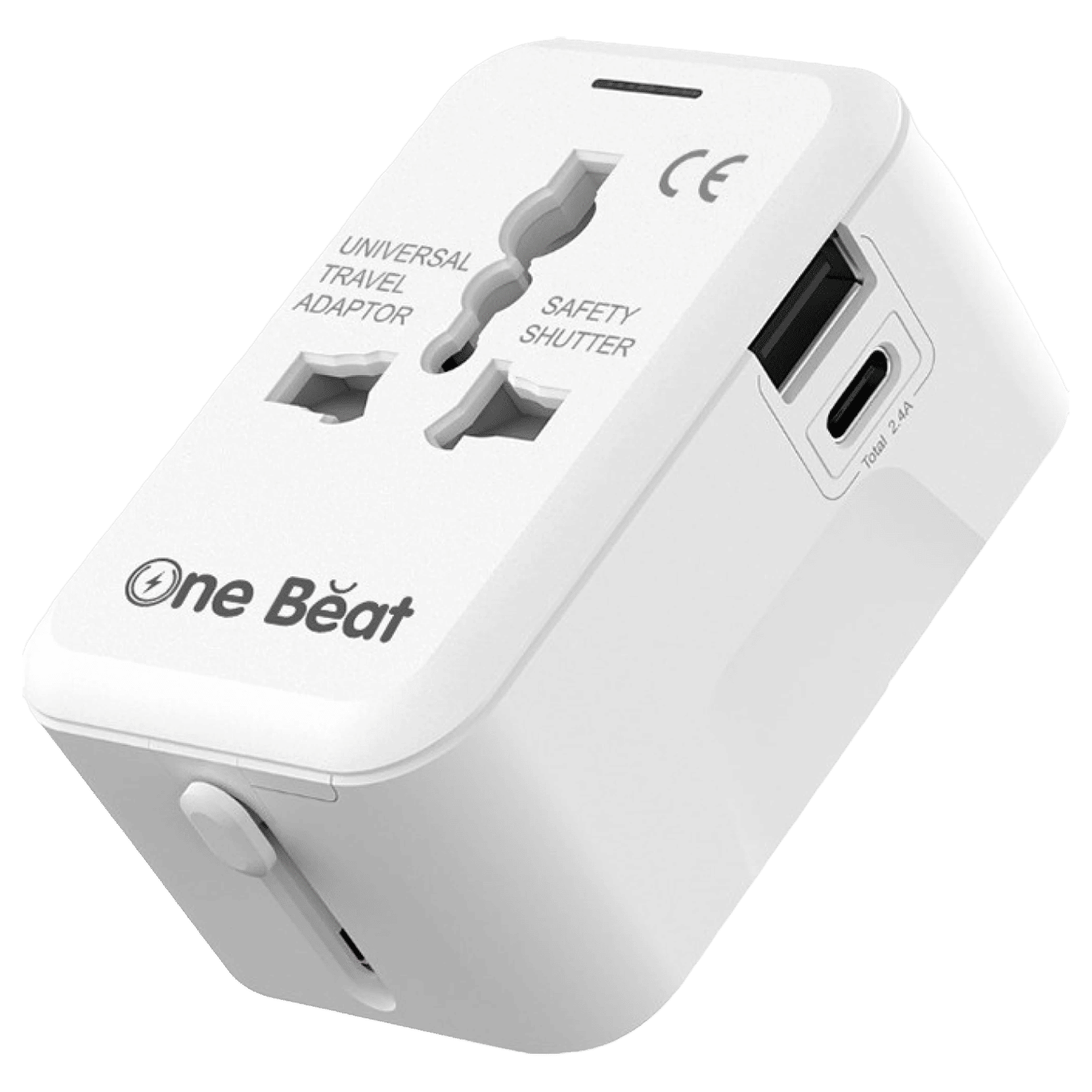 One Beat Travel Adapter (Universal Compatibility, OB-201000-C, White) One Beat Travel Adapter (Universal Compatibility, OB-201000-C, White)_1