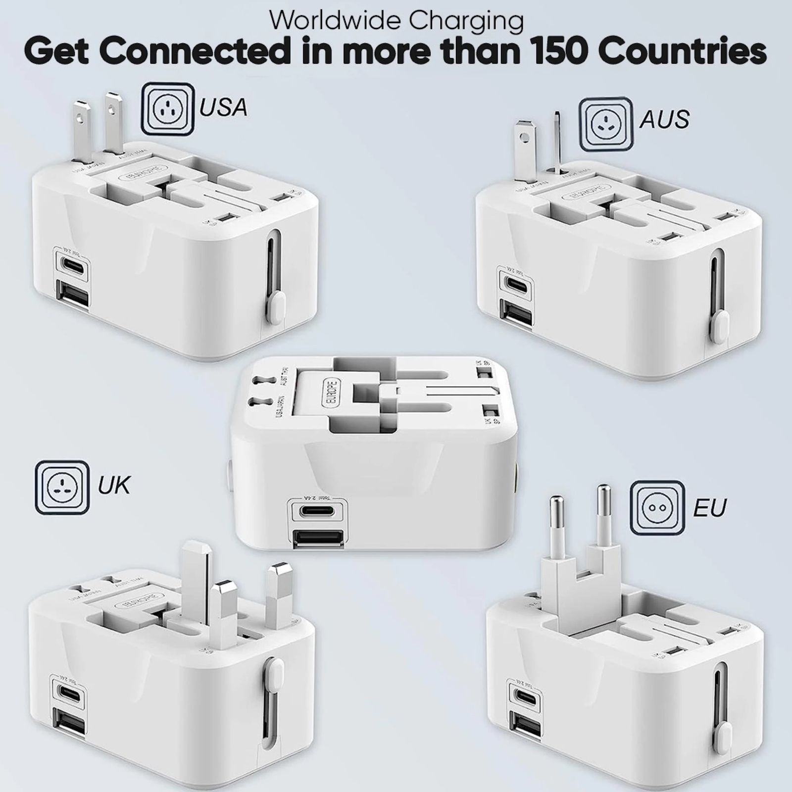 One Beat Travel Adapter (Universal Compatibility, OB-201000-C, White) One Beat Travel Adapter (Universal Compatibility, OB-201000-C, White)_4