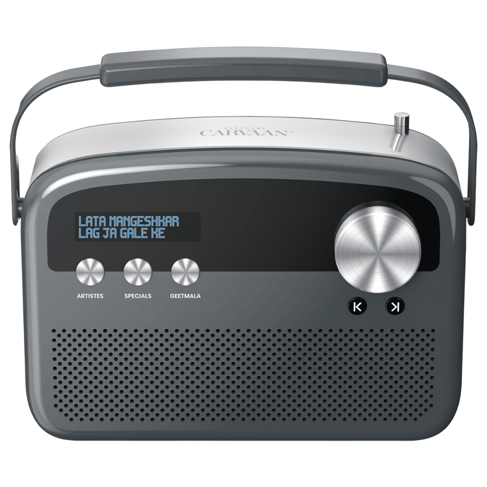SAREGAMA Carvaan Lite 20 Watts Portable Bluetooth Speaker (5 Hours Playtime, SCL 190, Graphite Grey)_1