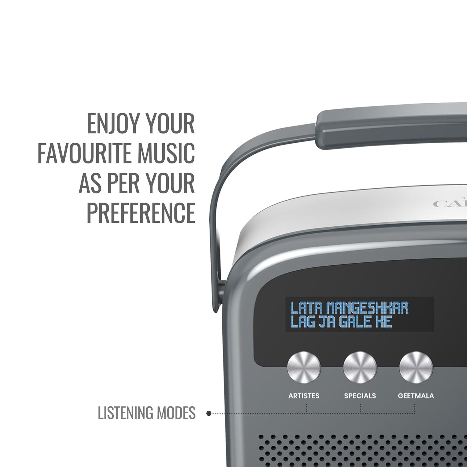 SAREGAMA Carvaan Lite 20 Watts Portable Bluetooth Speaker (5 Hours Playtime, SCL 190, Graphite Grey)_8