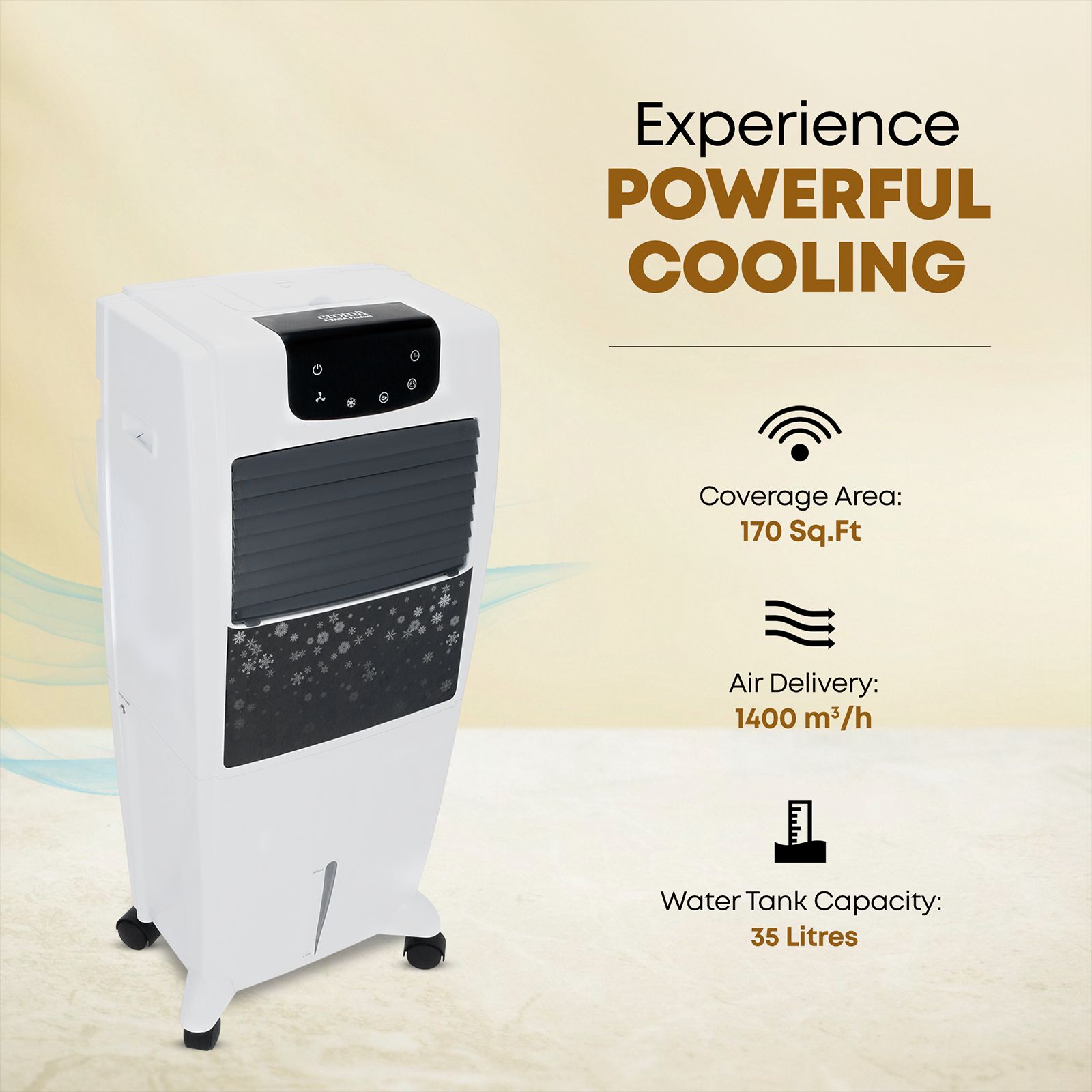 Croma 35 Litres Personal Air Cooler with Remote (Dust & Mosquito Filter, White)_13