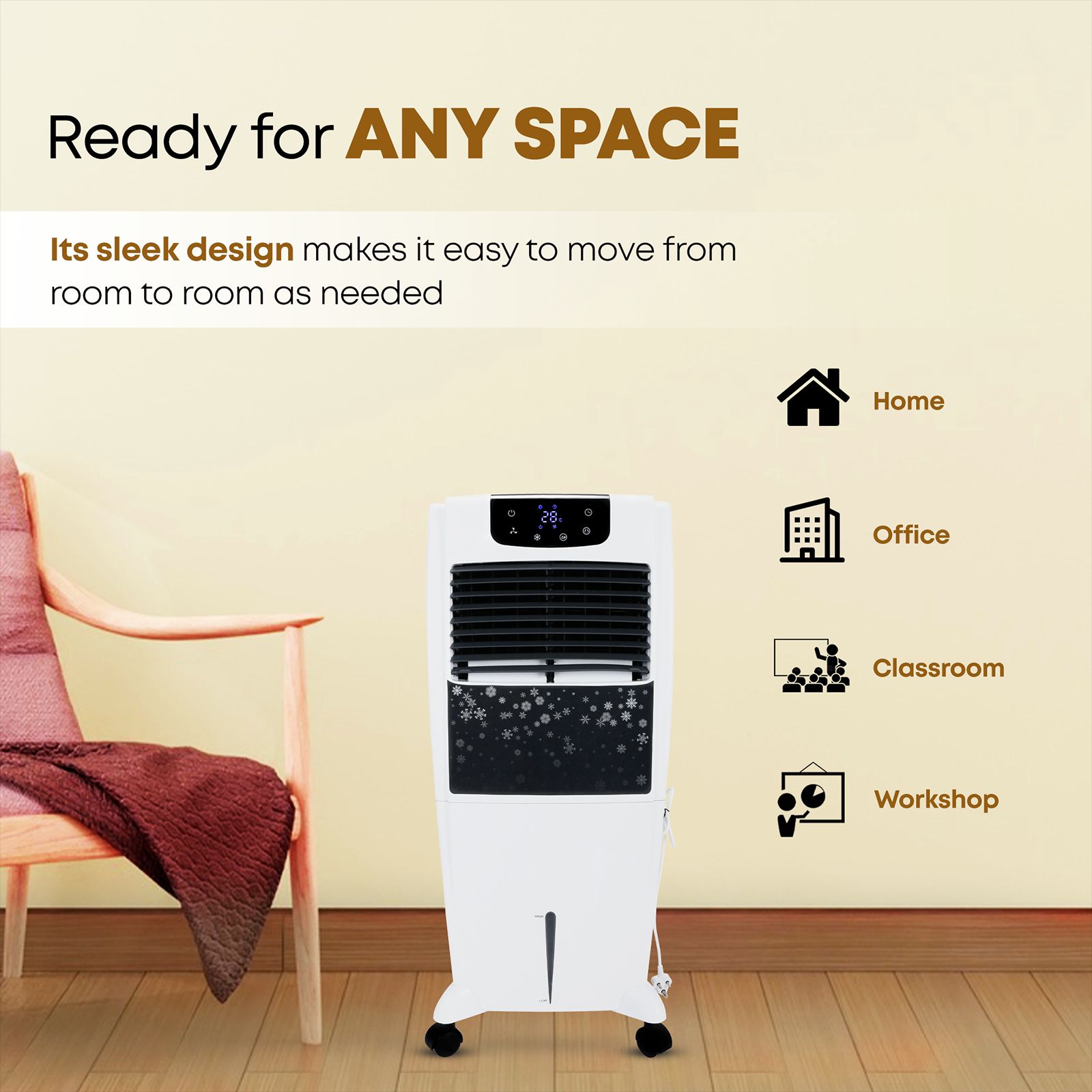 Croma 35 Litres Personal Air Cooler with Remote (Dust & Mosquito Filter, White)_15