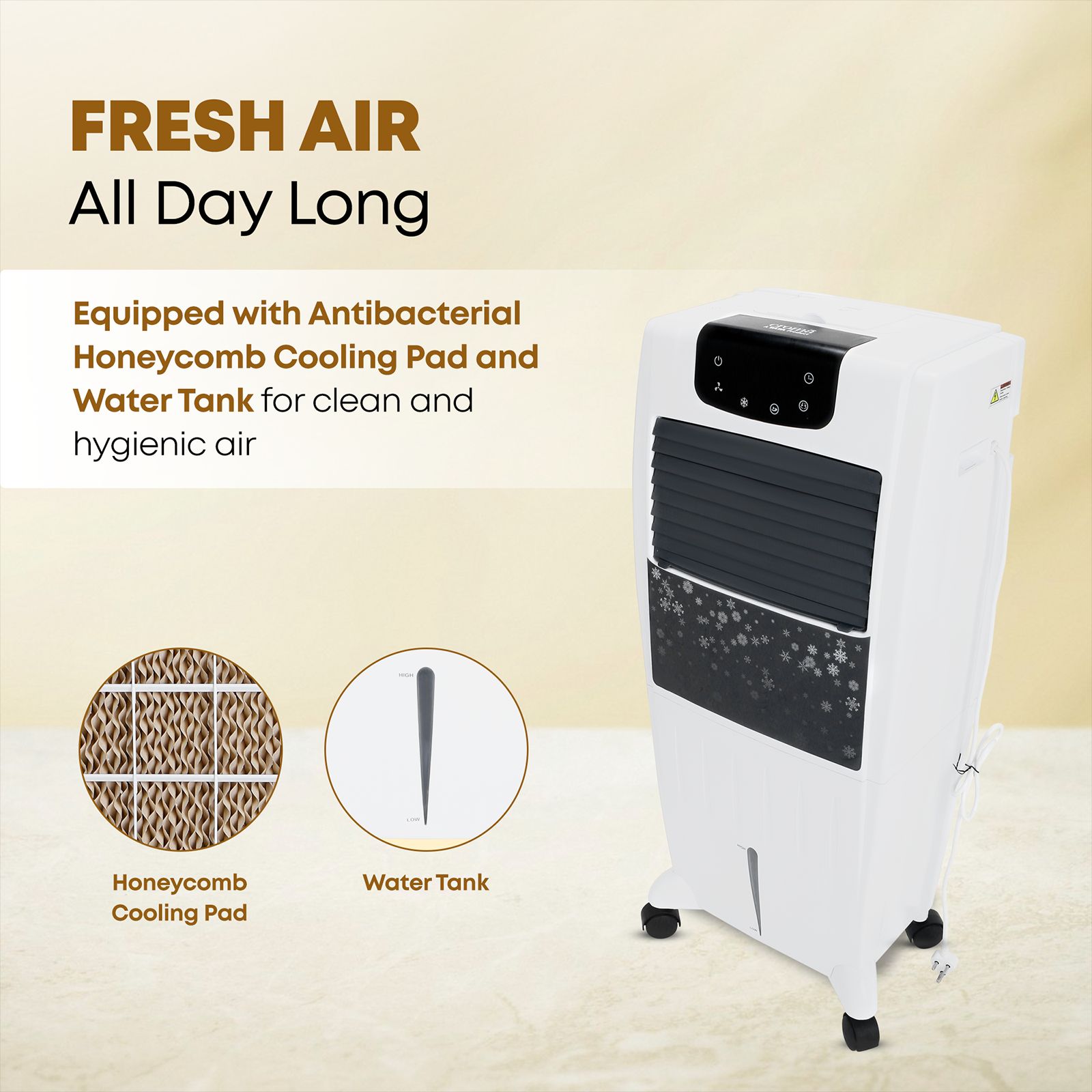 Croma 35 Litres Personal Air Cooler with Remote (Dust & Mosquito Filter, White)_16