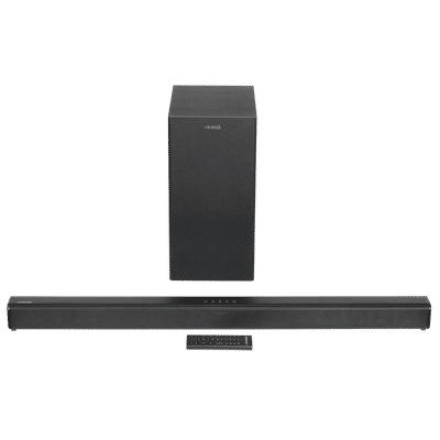 Croma 120W Soundbar with Remote (Preset EQ Modes, 2.1 Channel, Black)