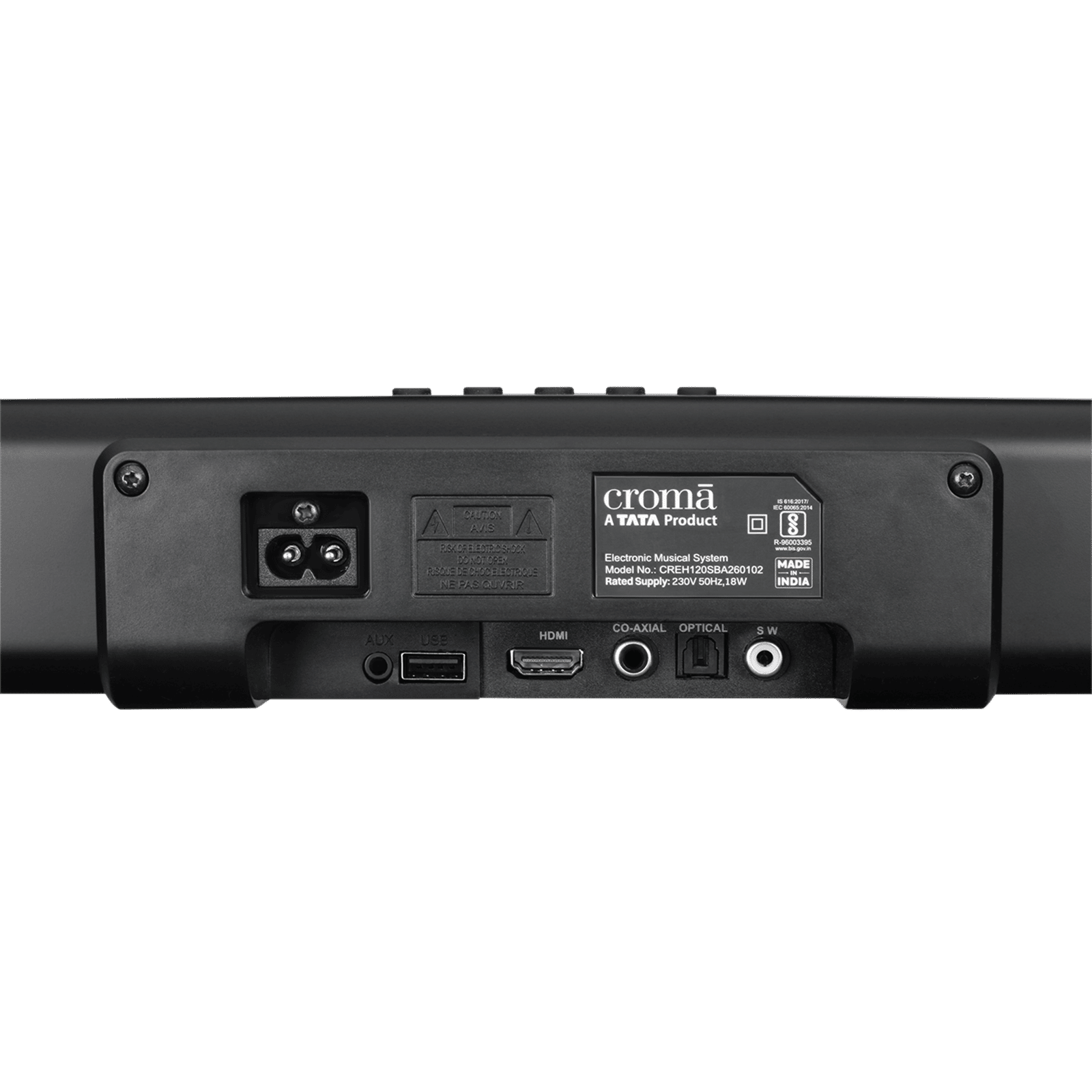 Croma 120W Soundbar with Remote (Preset EQ Modes, 2.1 Channel, Black) Croma 120W Soundbar with Remote (Preset EQ Modes, 2.1 Channel, Black)_12