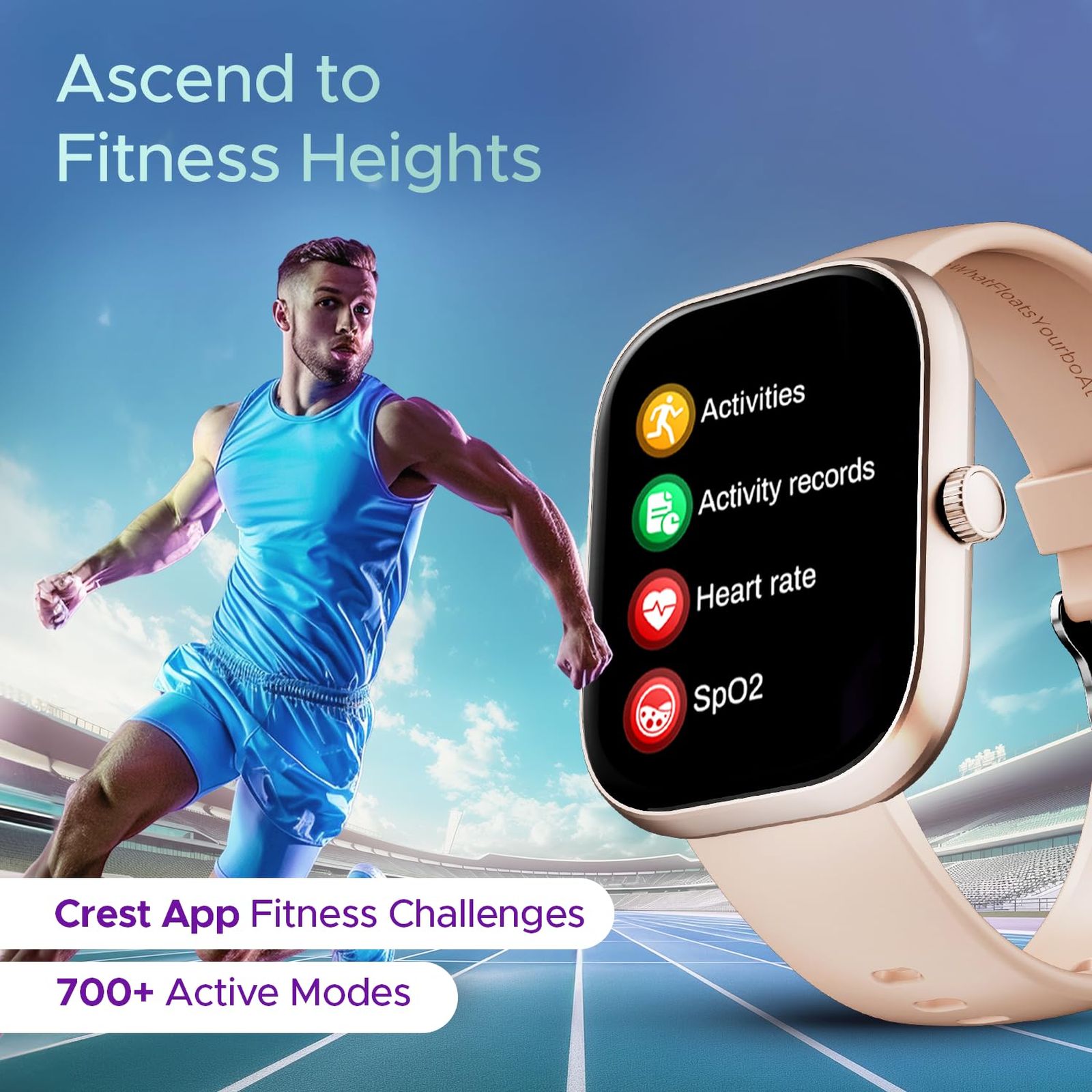 boAt Wave Sigma 3 Smartwatch with Bluetooth Calling (51.05mm HD Display, IP67 Sweat, Dust & Water Resistant, Cherry Blossom Strap)_5