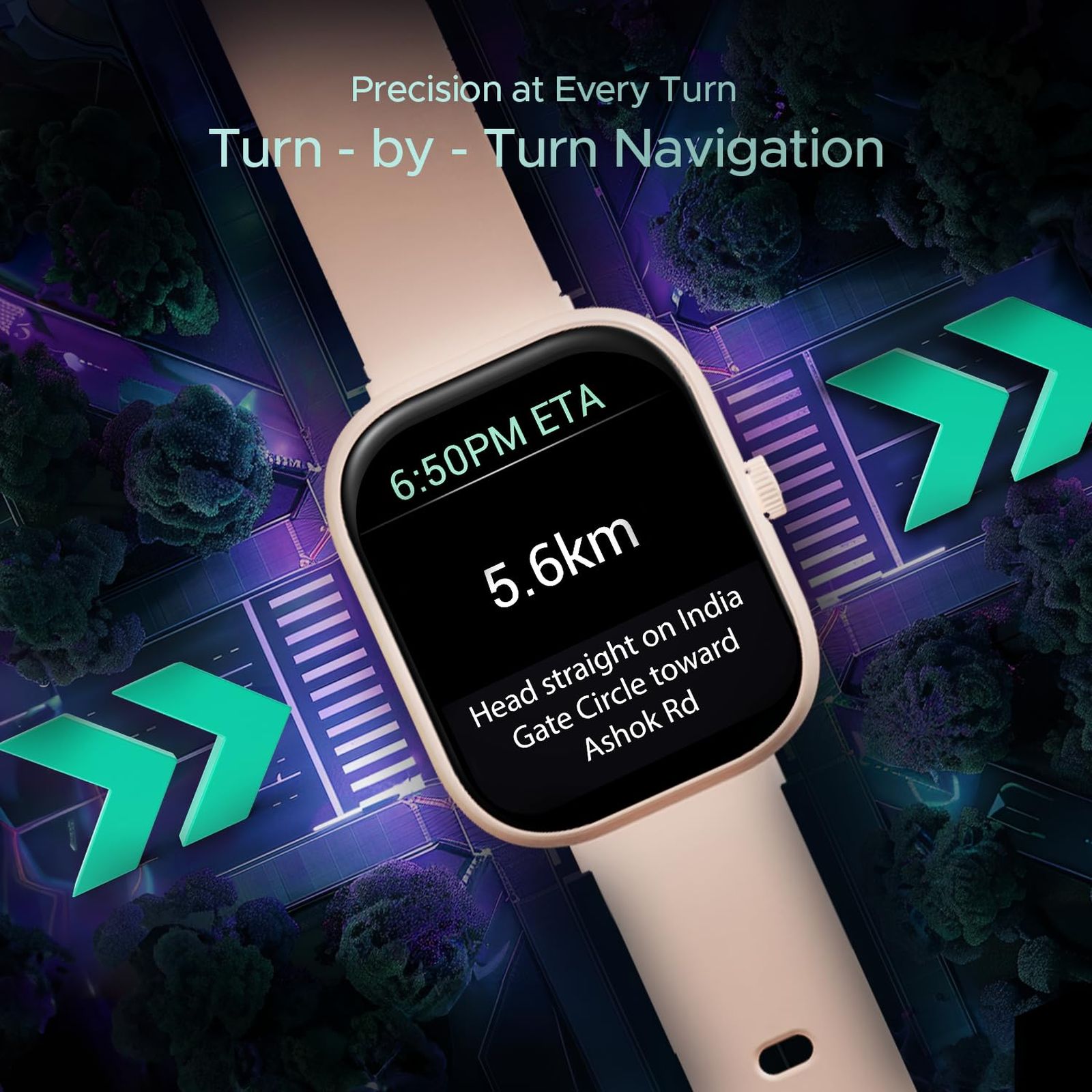 boAt Wave Sigma 3 Smartwatch with Bluetooth Calling (51.05mm HD Display, IP67 Sweat, Dust & Water Resistant, Cherry Blossom Strap)_2