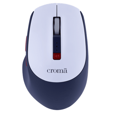 Croma Rechargeable Wireless Gaming Mouse with
                      6 Buttons (3200 DPI Adjustable, 80 Hours Battery
                      Life, White)