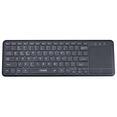 Croma 2.4 GHz Wireless Keyboard with Touchpad
                      (Gesture Control Supported, Black)