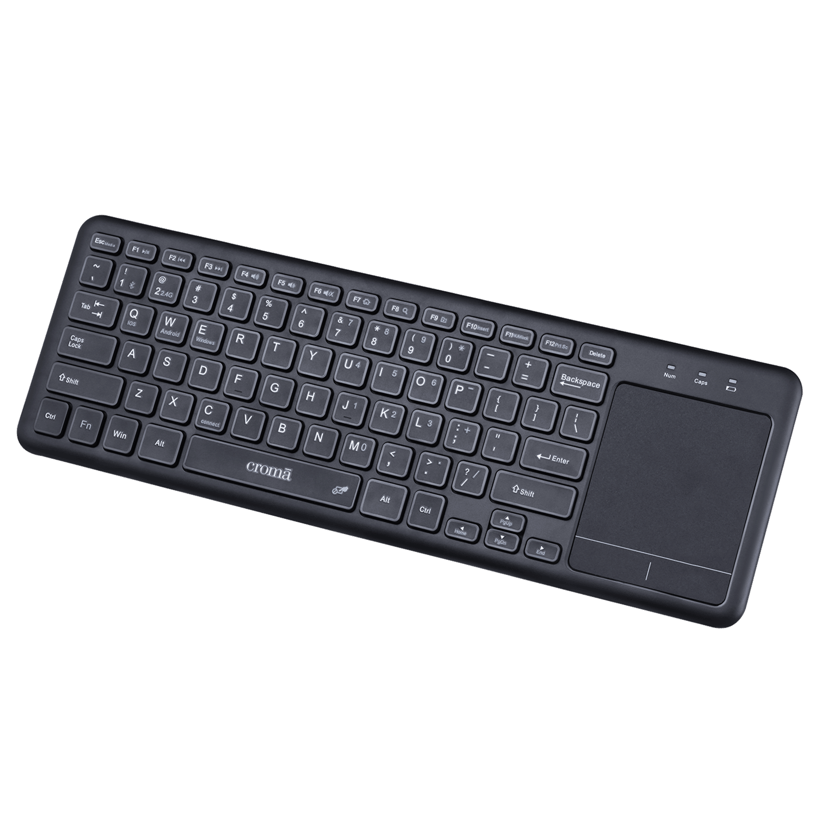 Croma 2.4 GHz Wireless Keyboard with Touchpad (Gesture Control Supported, Black)_7