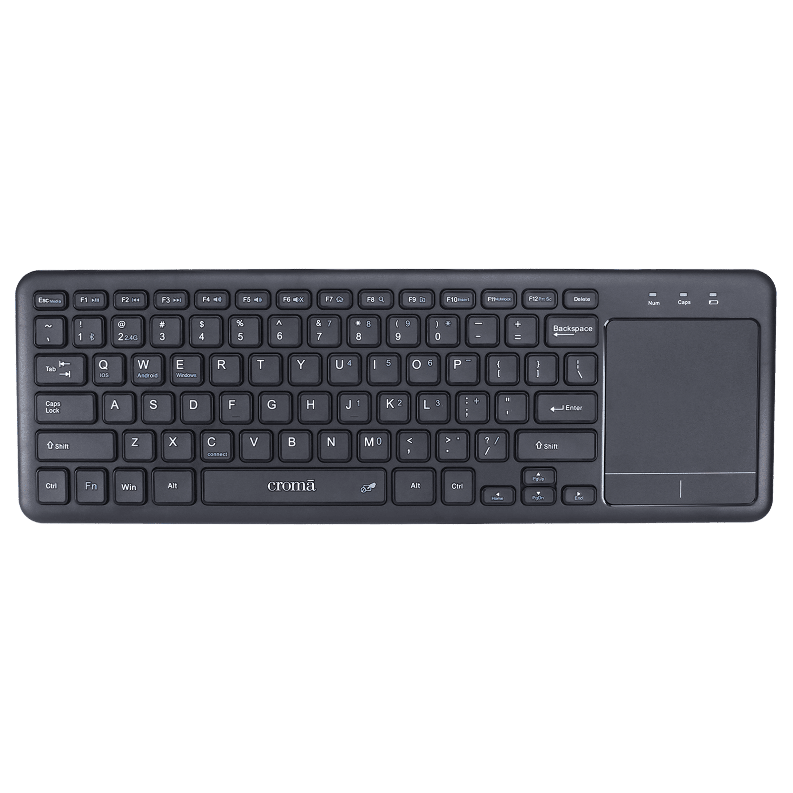 Croma 2.4 GHz Wireless Keyboard with Touchpad (Gesture Control Supported, Black)_8