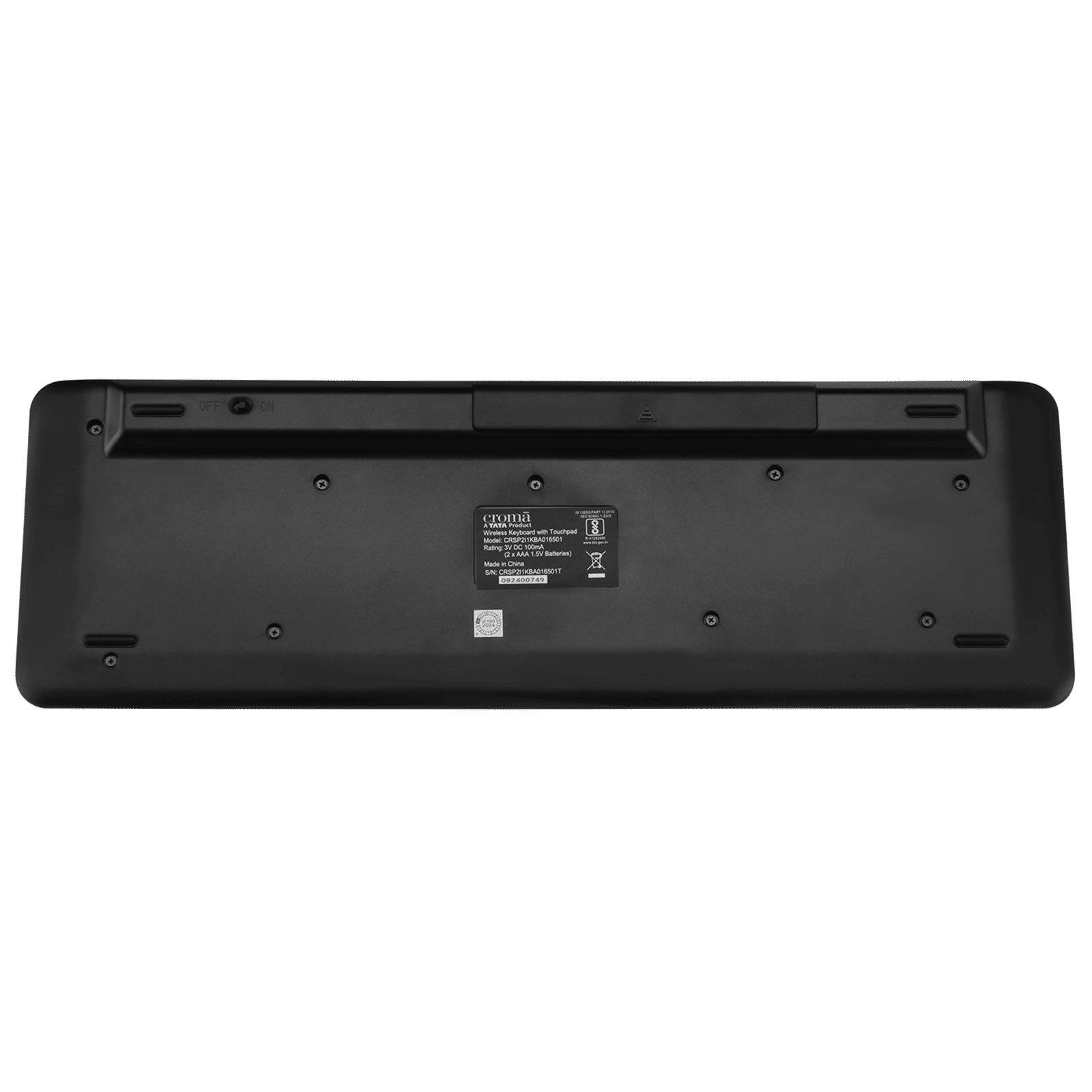 Croma 2.4 GHz Wireless Keyboard with Touchpad (Gesture Control Supported, Black)_9