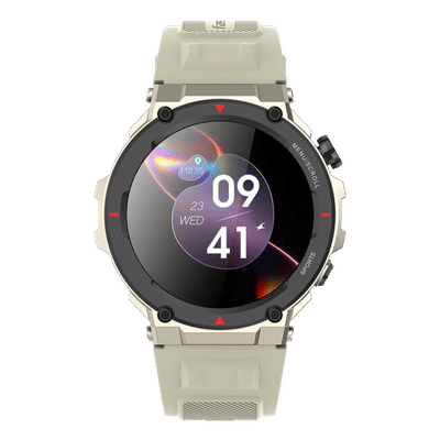 fastrack Xtreme Pro Smartwatch with Bluetooth Calling (36.3mm AMOLED Display, IP68 Water Resistant, Beige Strap)