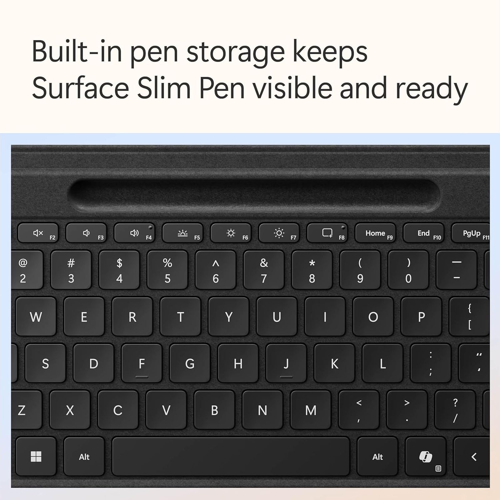 Microsoft EP2-01740 Bluetooth Keyboard for Surface Pro (11th Gen) with Pen Storage (78 Backlit Keys, Black) Microsoft EP2-01740 Bluetooth Keyboard for Surface Pro (11th Gen) with Pen Storage (78 Backlit Keys, Black)_5
