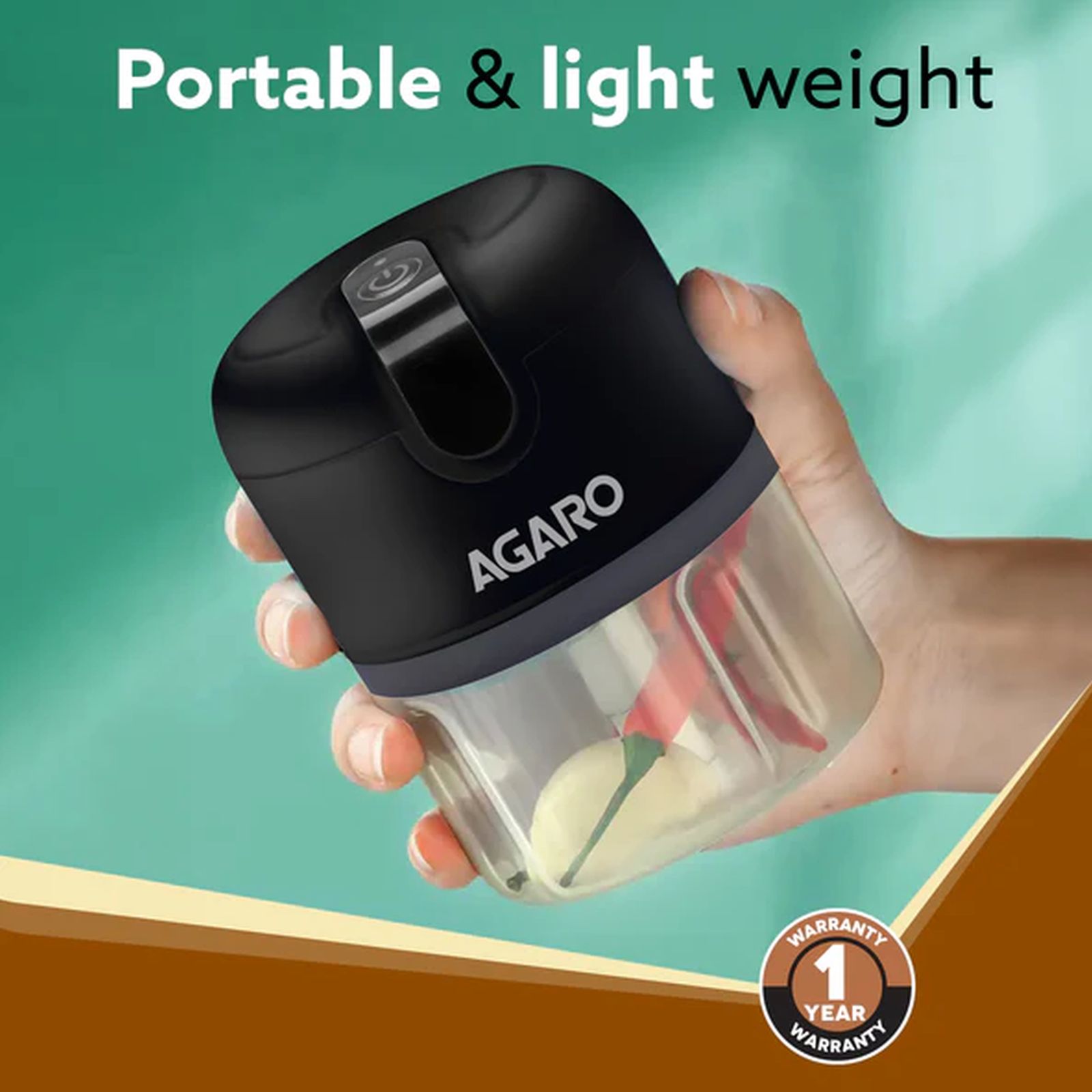 AGARO Elite 30W Vegetable & Fruit Chopper with 3 Blades (Black)_6