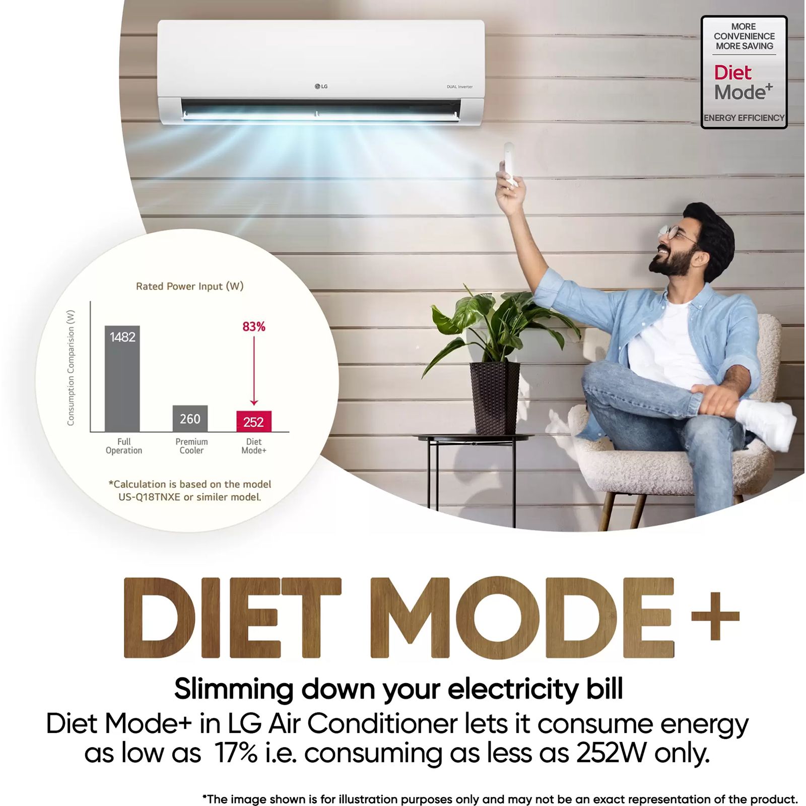 LG 6 in 1 Convertible 1.5 Ton 4 Star Dual Inverter Split AC with 6 Step Fan Speed (2025 Model, Copper Condenser, US-Q19JNYE.AMLG) LG 6 in 1 Convertible 1.5 Ton 4 Star Dual Inverter Split AC with 6 Step Fan Speed (2025 Model, Copper Condenser, US-Q19JNYE.AMLG)_7