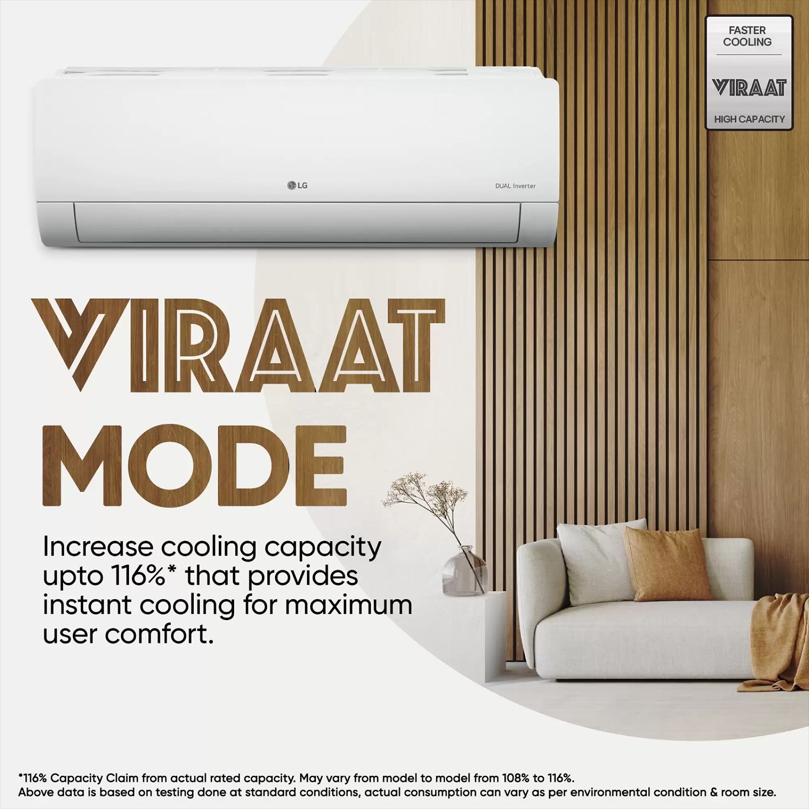 LG 6 in 1 Convertible 1.5 Ton 4 Star Dual Inverter Split AC with 6 Step Fan Speed (2025 Model, Copper Condenser, US-Q19JNYE.AMLG) LG 6 in 1 Convertible 1.5 Ton 4 Star Dual Inverter Split AC with 6 Step Fan Speed (2025 Model, Copper Condenser, US-Q19JNYE.AMLG)_8