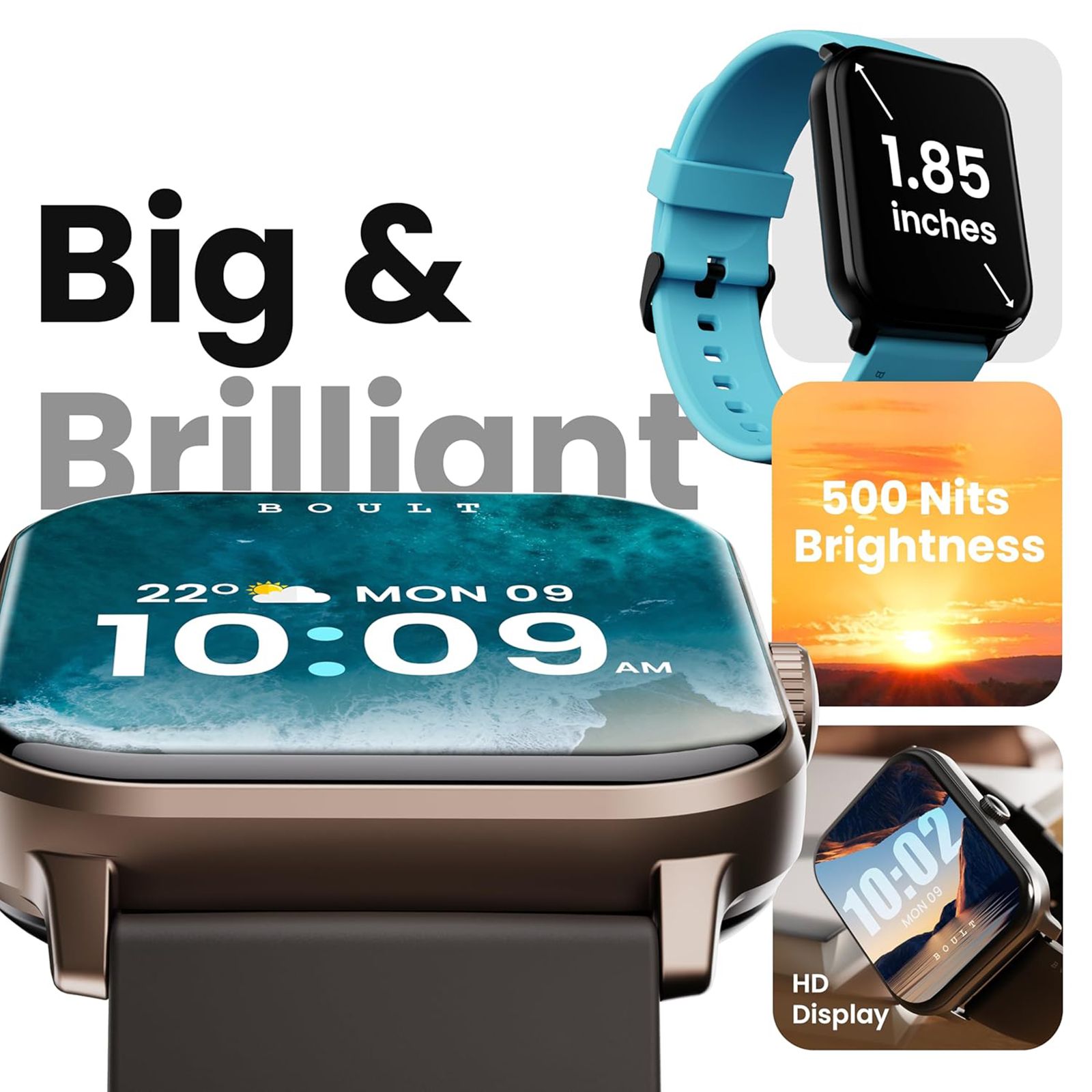 GOBOULT Drift + Bluetooth Calling Android OS Smartwatch (46.99mm HD Display, Heart Rate Sensor, Black Coffee Strap) GOBOULT Drift + Bluetooth Calling Android OS Smartwatch (46.99mm HD Display, Heart Rate Sensor, Black Coffee Strap)_10