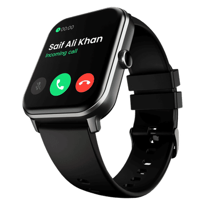 GOBOULT Drift + Bluetooth Calling Android OS Smartwatch (46.99mm HD Display, Heart Rate Sensor, Jet Black Strap)