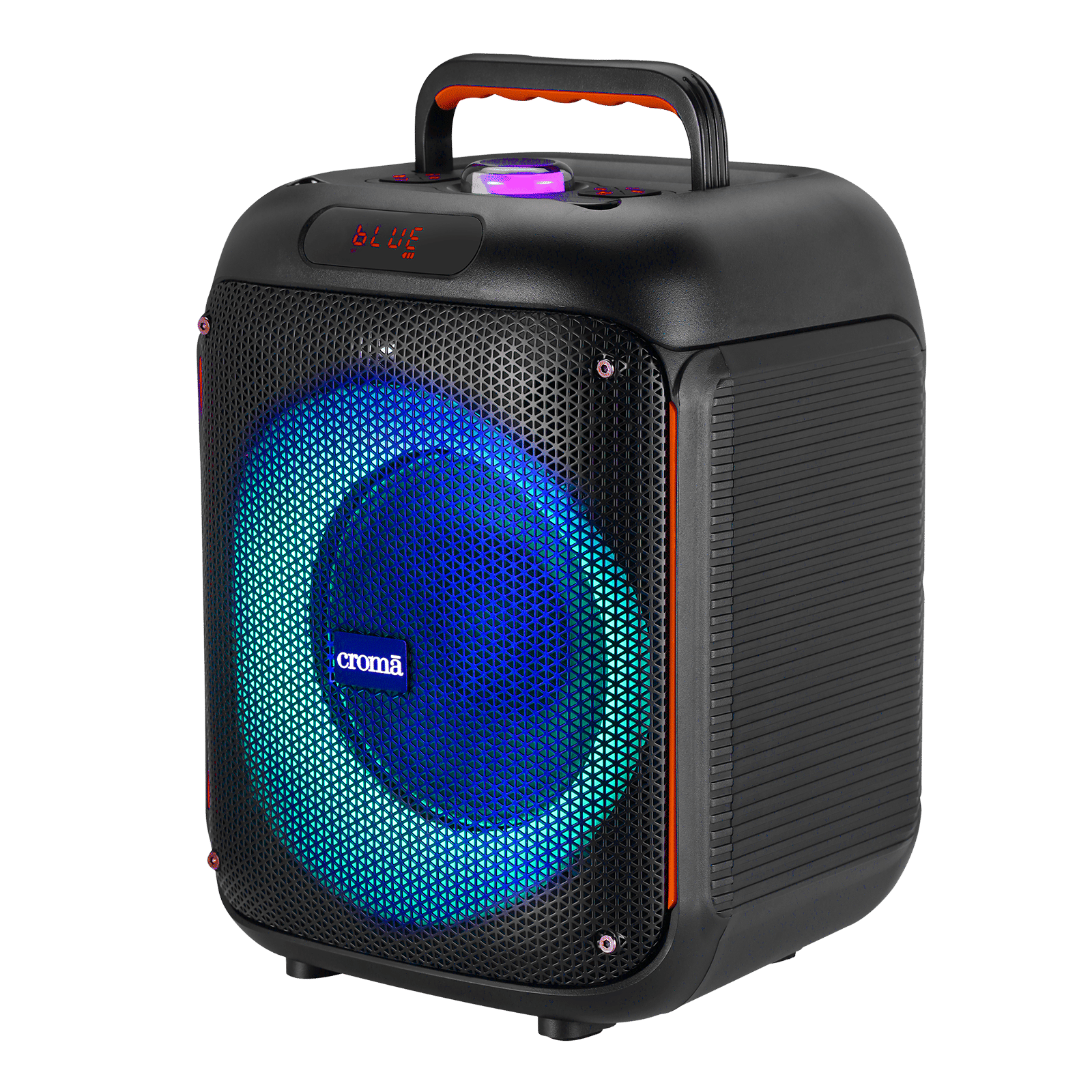 Croma 40W Bluetooth Party Speaker with Mic (RGB LED Lights, 2.1 Channel, Black)_4