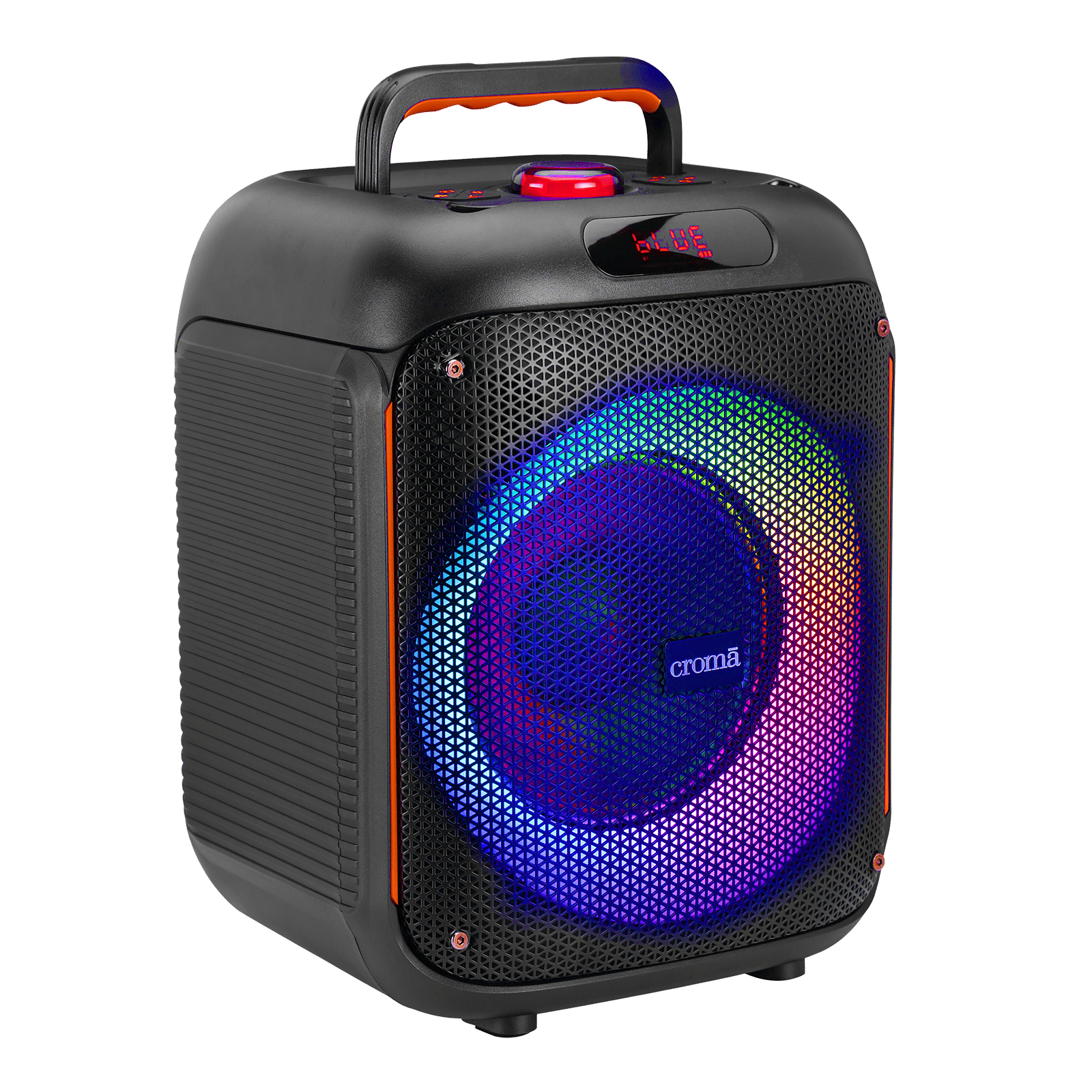 Croma 40W Bluetooth Party Speaker with Mic (RGB LED Lights, 2.1 Channel, Black)_6