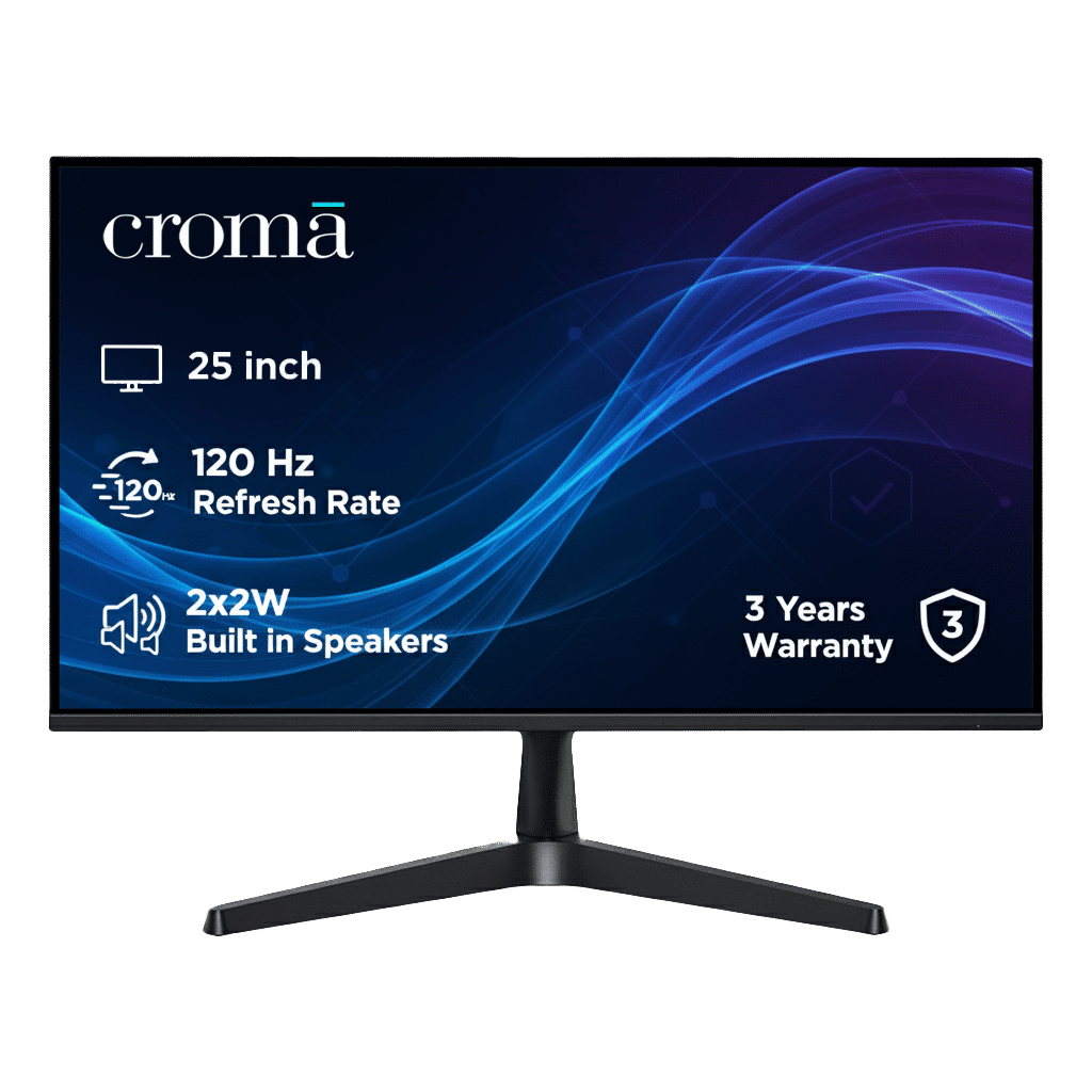 Croma F Series 63.5 cm (25 inch) Full HD IPS Panel Monitor with 4W Built-in Speaker_1