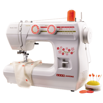 USHA Wonder Stitch Automatic Electric Sewing Machine (860 SPM, 2011700014, White)