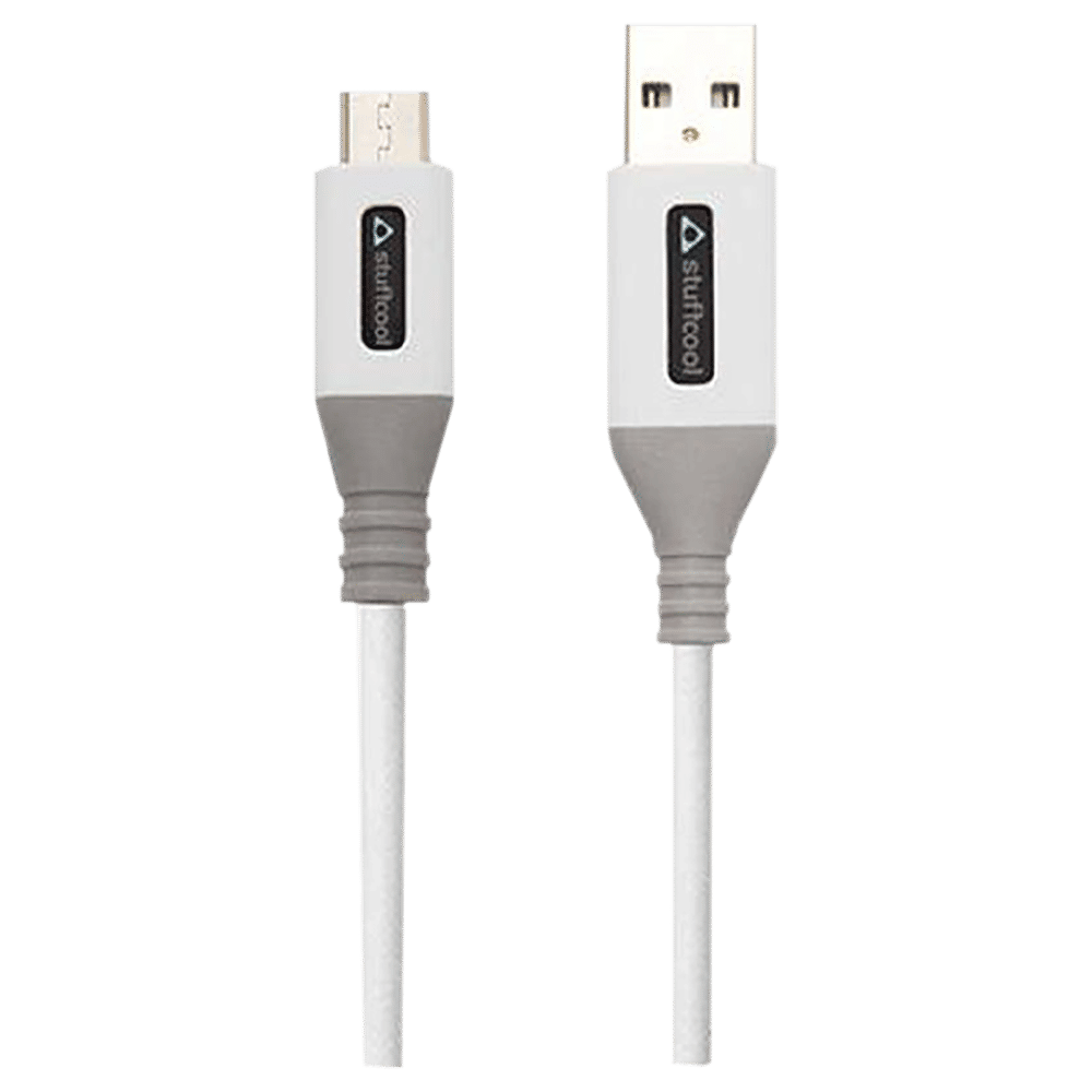 stuffcool Alto Type A to Micro USB 4.9 Feet (1.5M) Cable (Rust Free, White & Grey) stuffcool Alto Type A to Micro USB 4.9 Feet (1.5M) Cable (Rust Free, White & Grey)_1