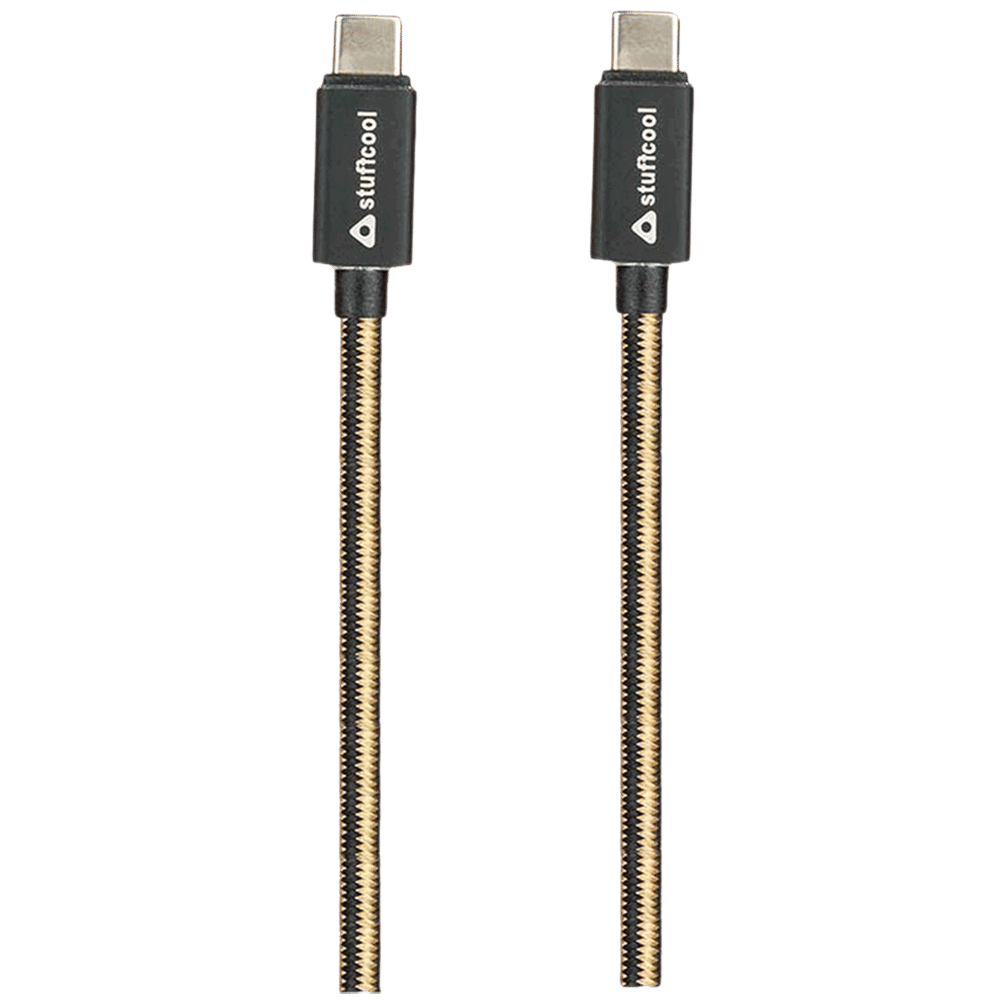 stuffcool KNIGHT-BLK Type C to Type C 3.2 Feet (1M) Cable (Colour Woven Cable, Black) stuffcool KNIGHT-BLK Type C to Type C 3.2 Feet (1M) Cable (Colour Woven Cable, Black)_4