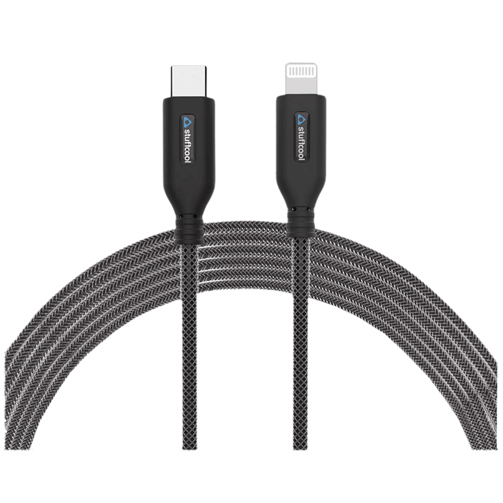 stuffcool Chief Type C to Lightning 4.9 Feet (1.5M) Cable (Compatible with iPhones, Black) stuffcool Chief Type C to Lightning 4.9 Feet (1.5M) Cable (Compatible with iPhones, Black)_1