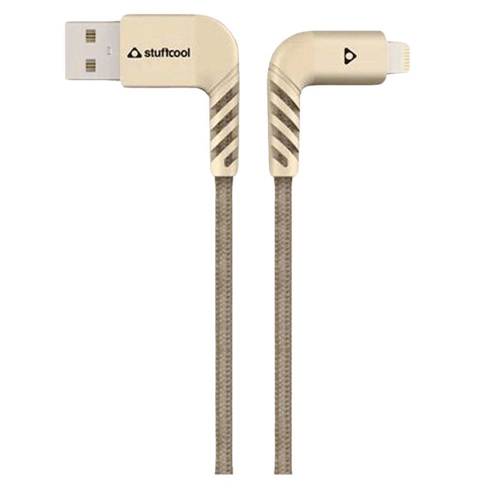 stuffcool LGFNS4-GLD Type A to Lightning 3.9 Feet (1.2M) Cable (90 Degree Right Angled Design, Gold) stuffcool LGFNS4-GLD Type A to Lightning 3.9 Feet (1.2M) Cable (90 Degree Right Angled Design, Gold)_1