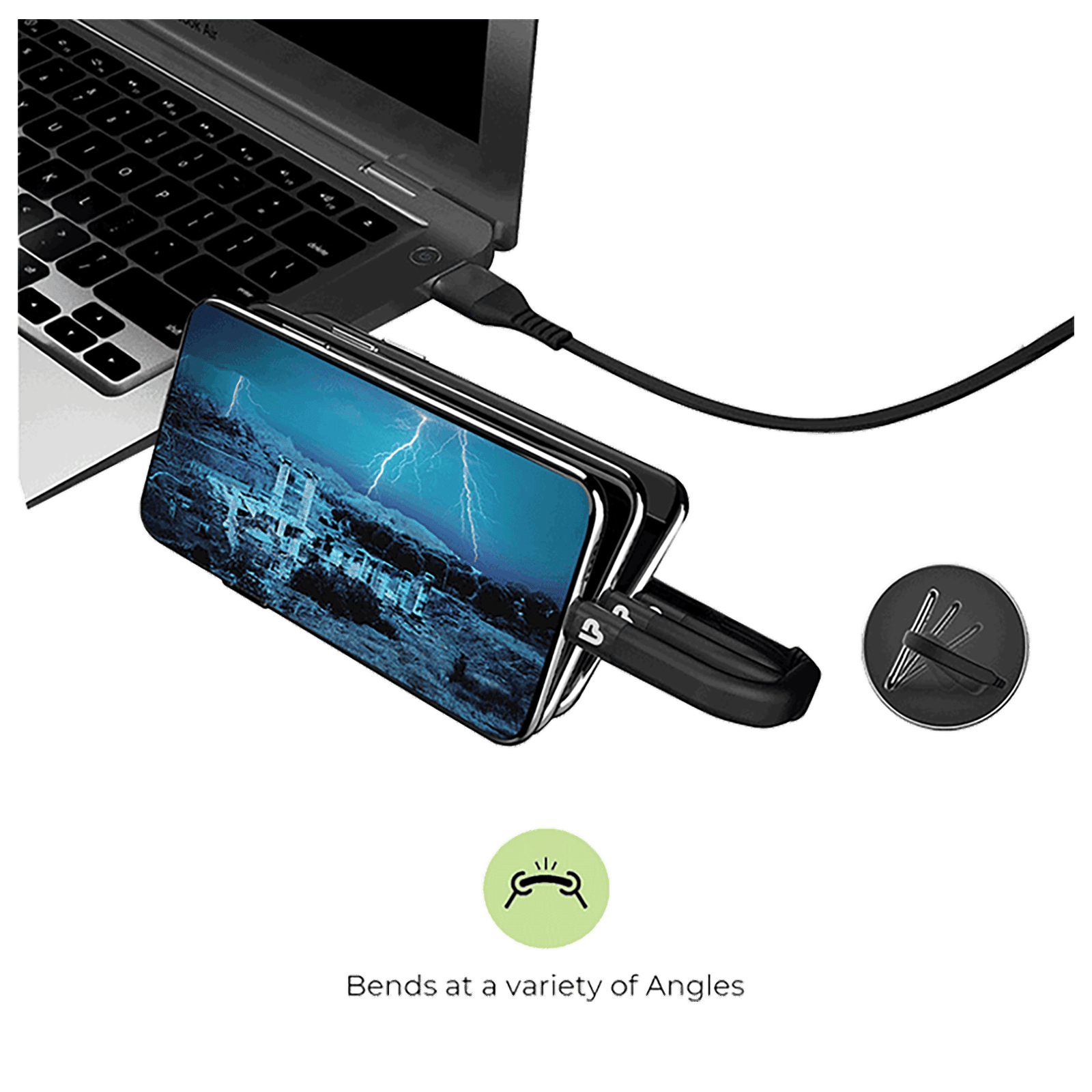 ultraprolink Flex 120 cm Lightening Flexible Stand Cable (Black) ultraprolink Flex 120 cm Lightening Flexible Stand Cable (Black)_11