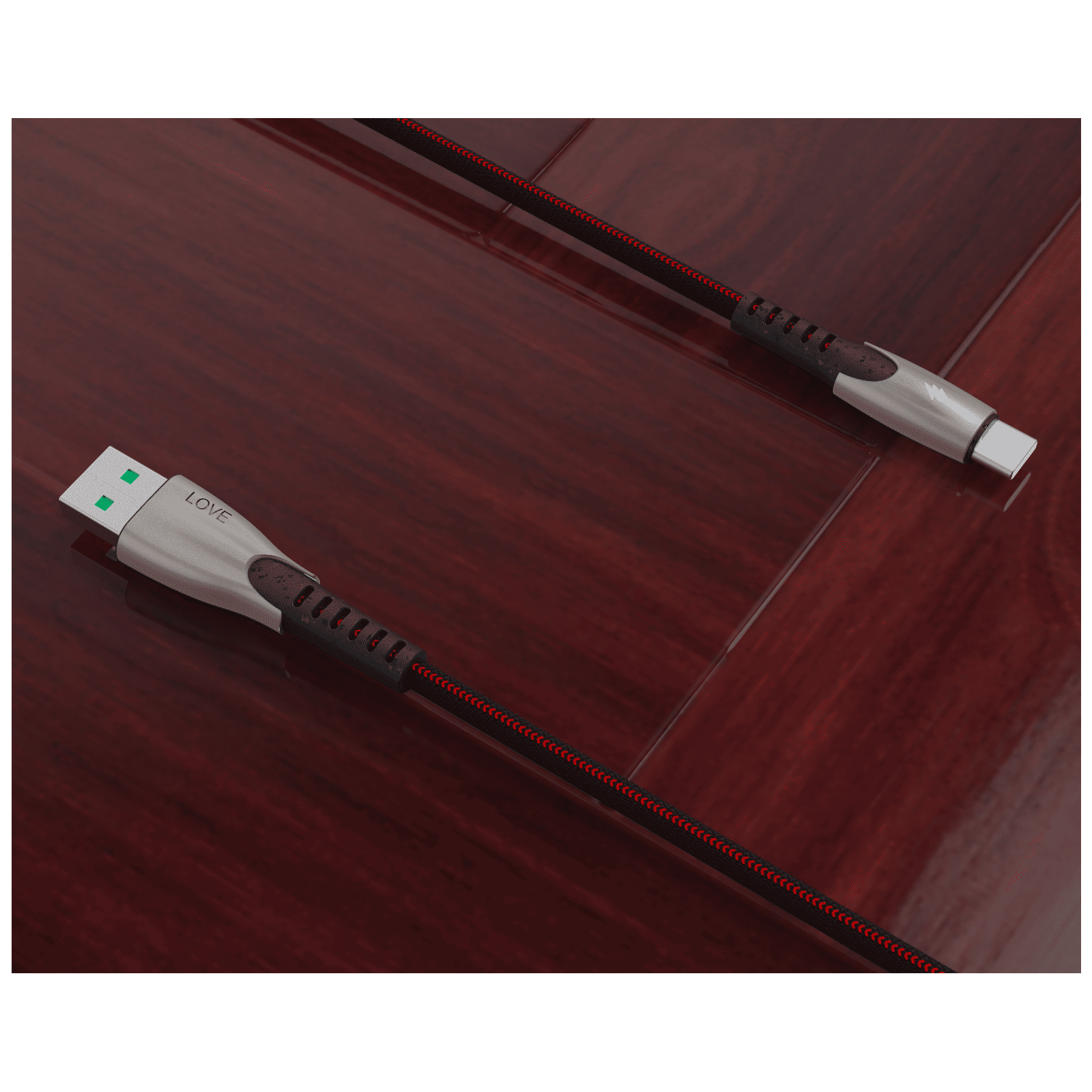 BACK-BRAINERS Love Type A to Type C 3.9 Feet (1.2M) Cable (TPE Braided, Black)_11