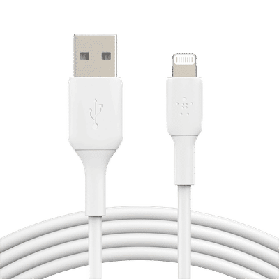belkin Boost Charge Lightning to Type A 3.2 Feet (1M) Cable (PVC Cord, White)