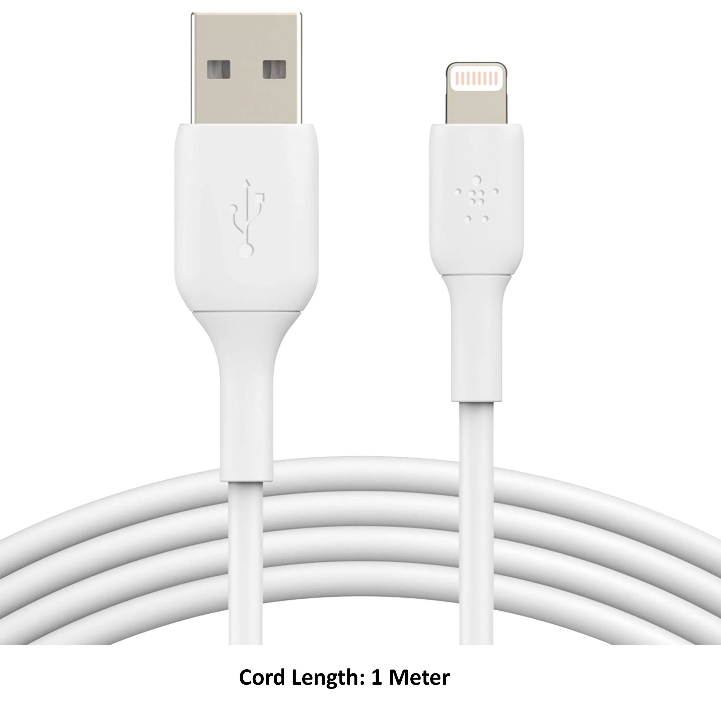 belkin Boost Charge Lightning to Type A 3.2 Feet (1M) Cable (PVC Cord, White) belkin Boost Charge Lightning to Type A 3.2 Feet (1M) Cable (PVC Cord, White)_4