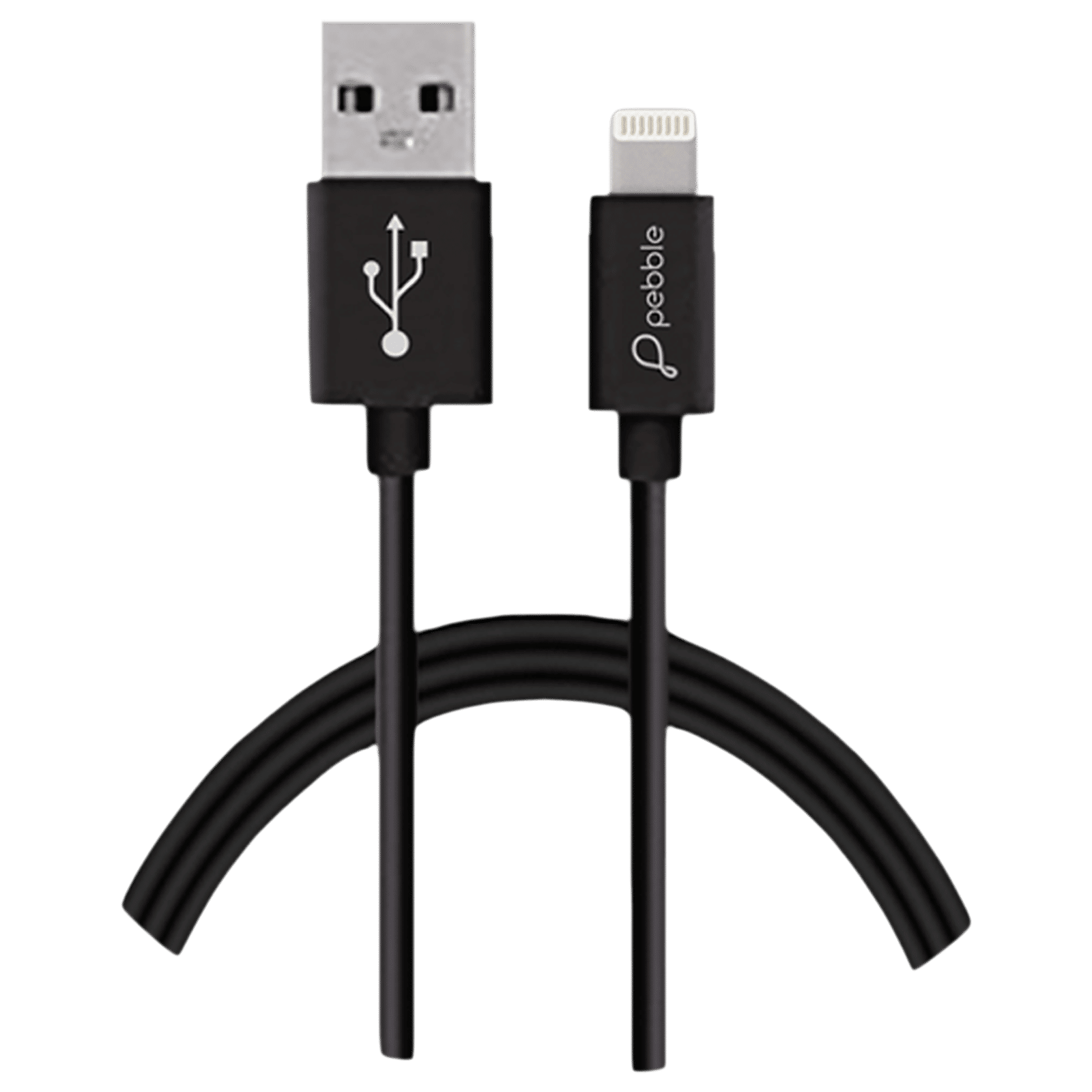 pebble PBCL10 Type A to Lightning 3.2 Feet (1M) Cable (Fast Charging, Black) pebble PBCL10 Type A to Lightning 3.2 Feet (1M) Cable (Fast Charging, Black)_1
