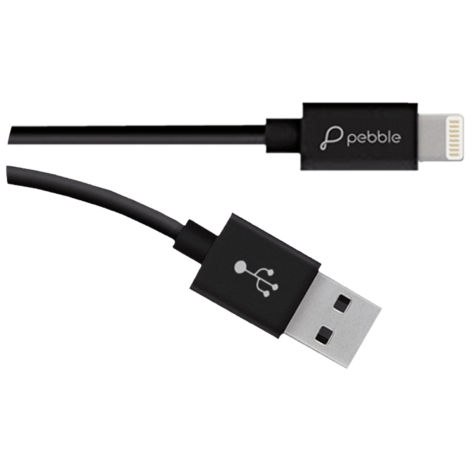 pebble PBCL10 Type A to Lightning 3.2 Feet (1M) Cable (Fast Charging, Black) pebble PBCL10 Type A to Lightning 3.2 Feet (1M) Cable (Fast Charging, Black)_3