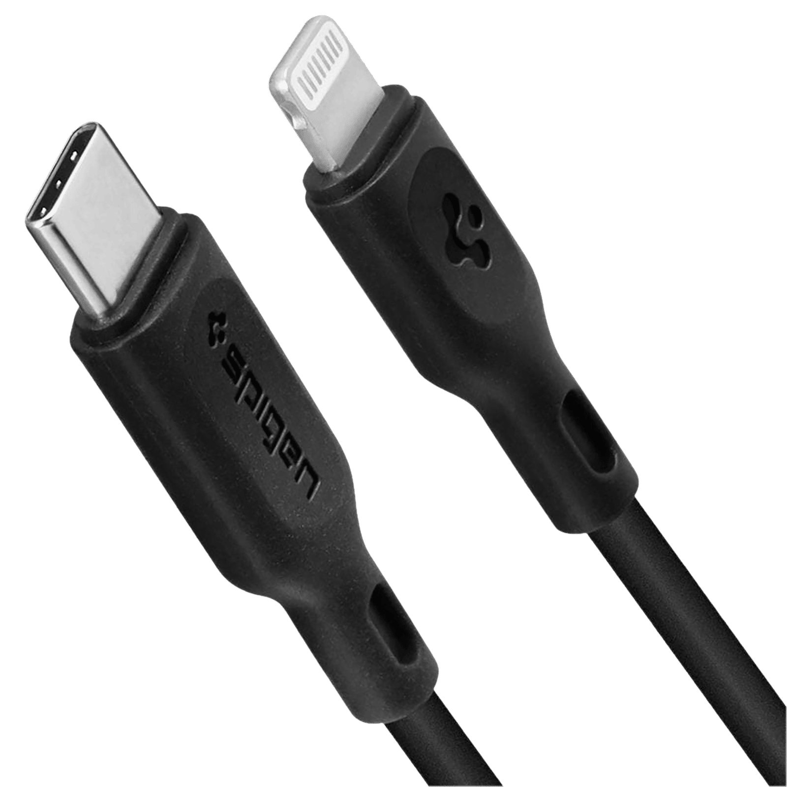 spigen Dura Sync Type C to Lightning 3.2 Feet (1M) Cable (Fast Charging Supported, Black) spigen Dura Sync Type C to Lightning 3.2 Feet (1M) Cable (Fast Charging Supported, Black)_1