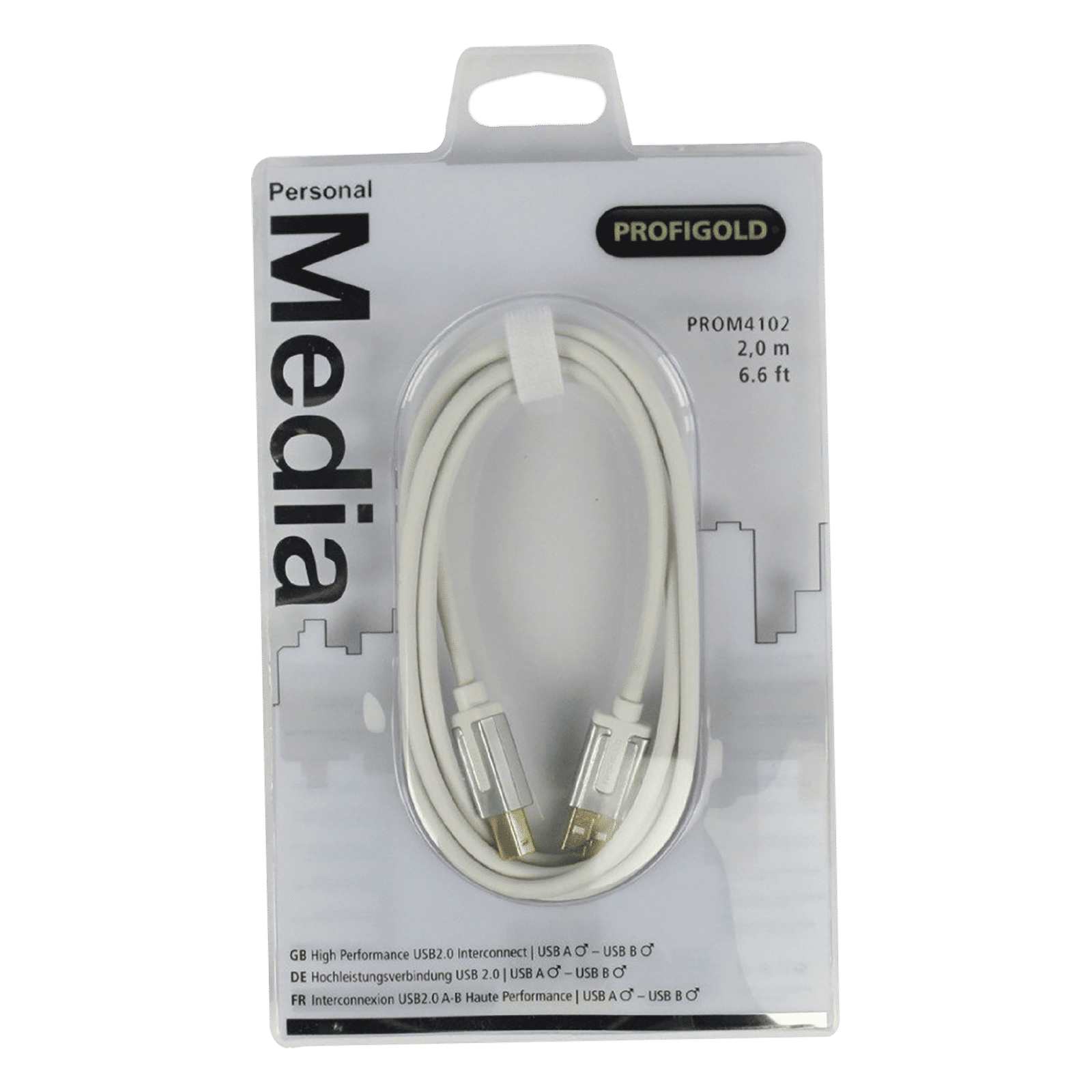 PROFIGOLD USB 2.0 Type A to USB 2.0 Type B Cable (Oxygen Free Copper, White) PROFIGOLD USB 2.0 Type A to USB 2.0 Type B Cable (Oxygen Free Copper, White)_6