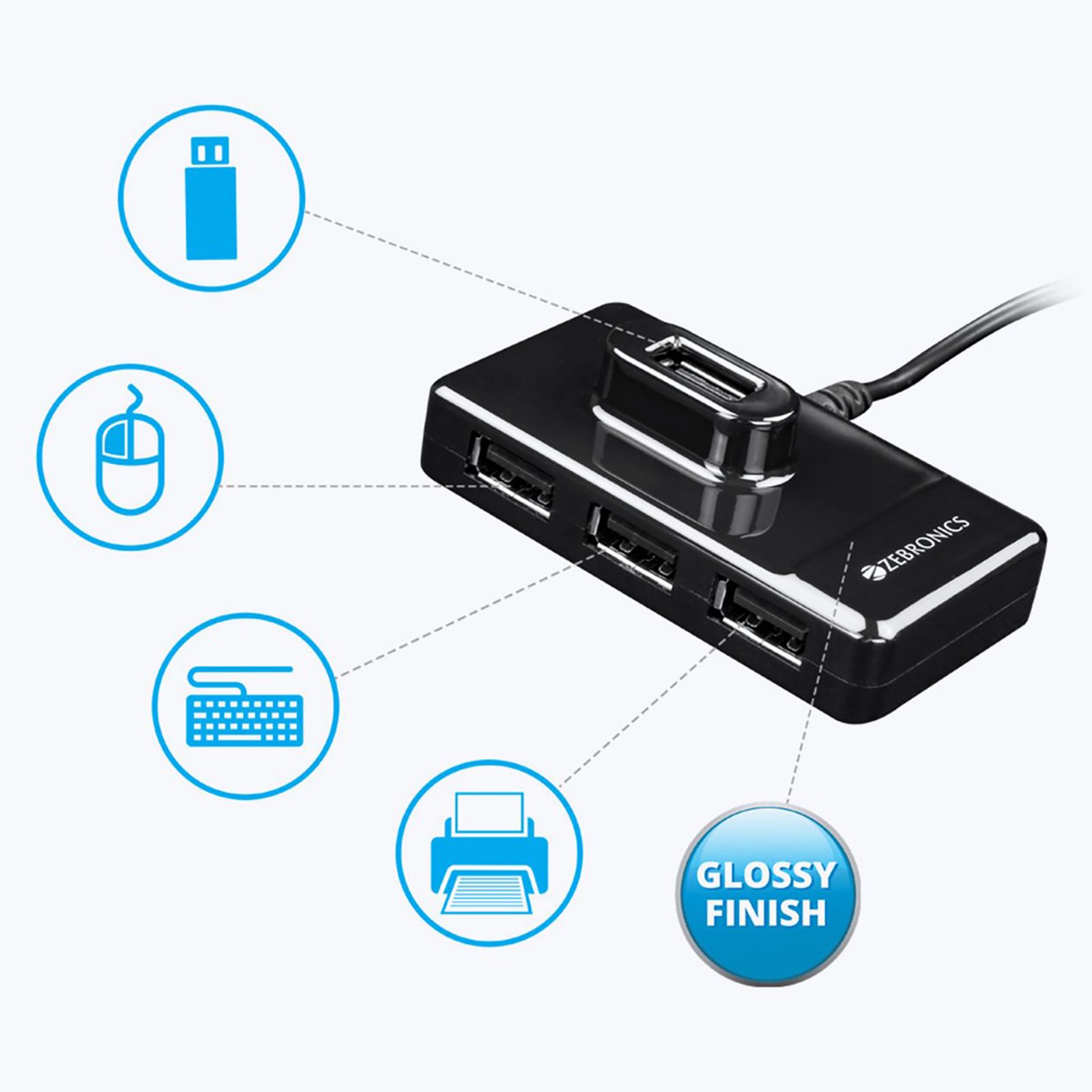 ZEBRONICS ZEB-100HB Type A to Type A 5.3 Feet (1.62M) Cable (Backward Compatible, Black) ZEBRONICS ZEB-100HB Type A to Type A 5.3 Feet (1.62M) Cable (Backward Compatible, Black)_6