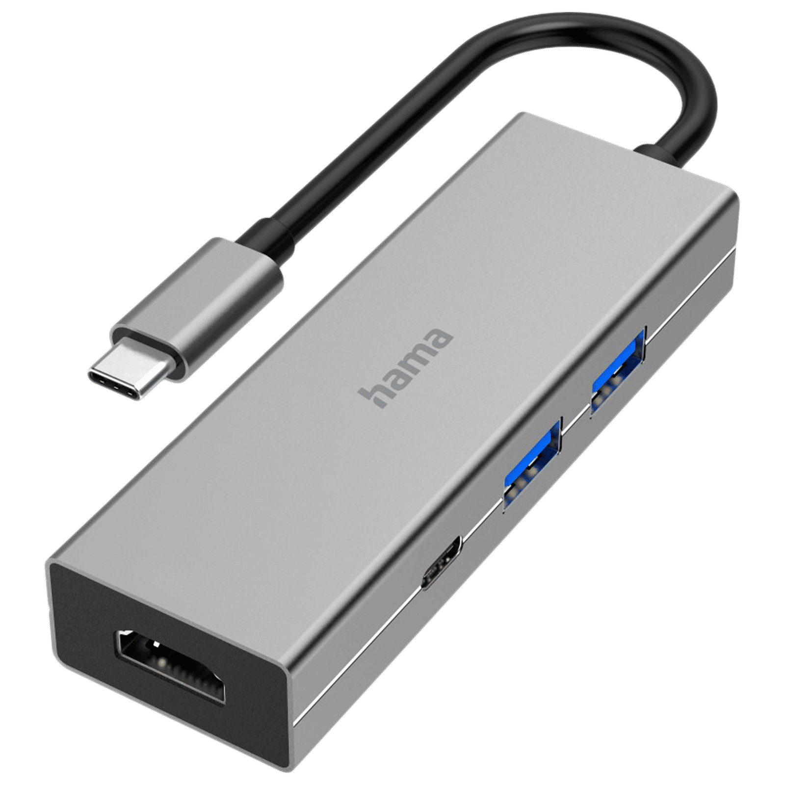 hama 4-in-1 USB Type C to USB Type C, USB Type A, HDMI Multiport Adapter (5 Gbps Data Transfer Rate, Black)_1