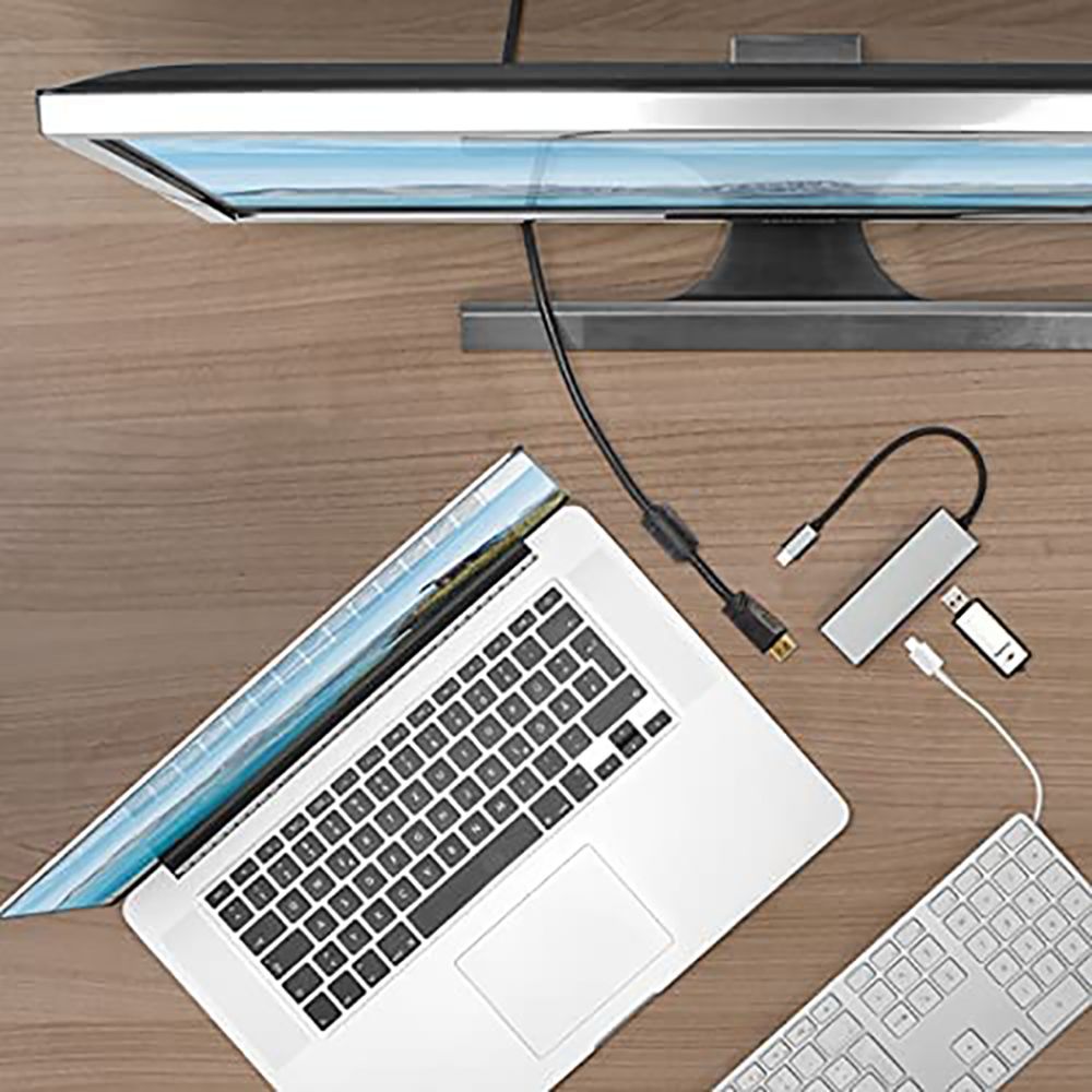hama 4-in-1 USB Type C to USB Type C, USB Type A, HDMI Multiport Adapter (5 Gbps Data Transfer Rate, Black)_3