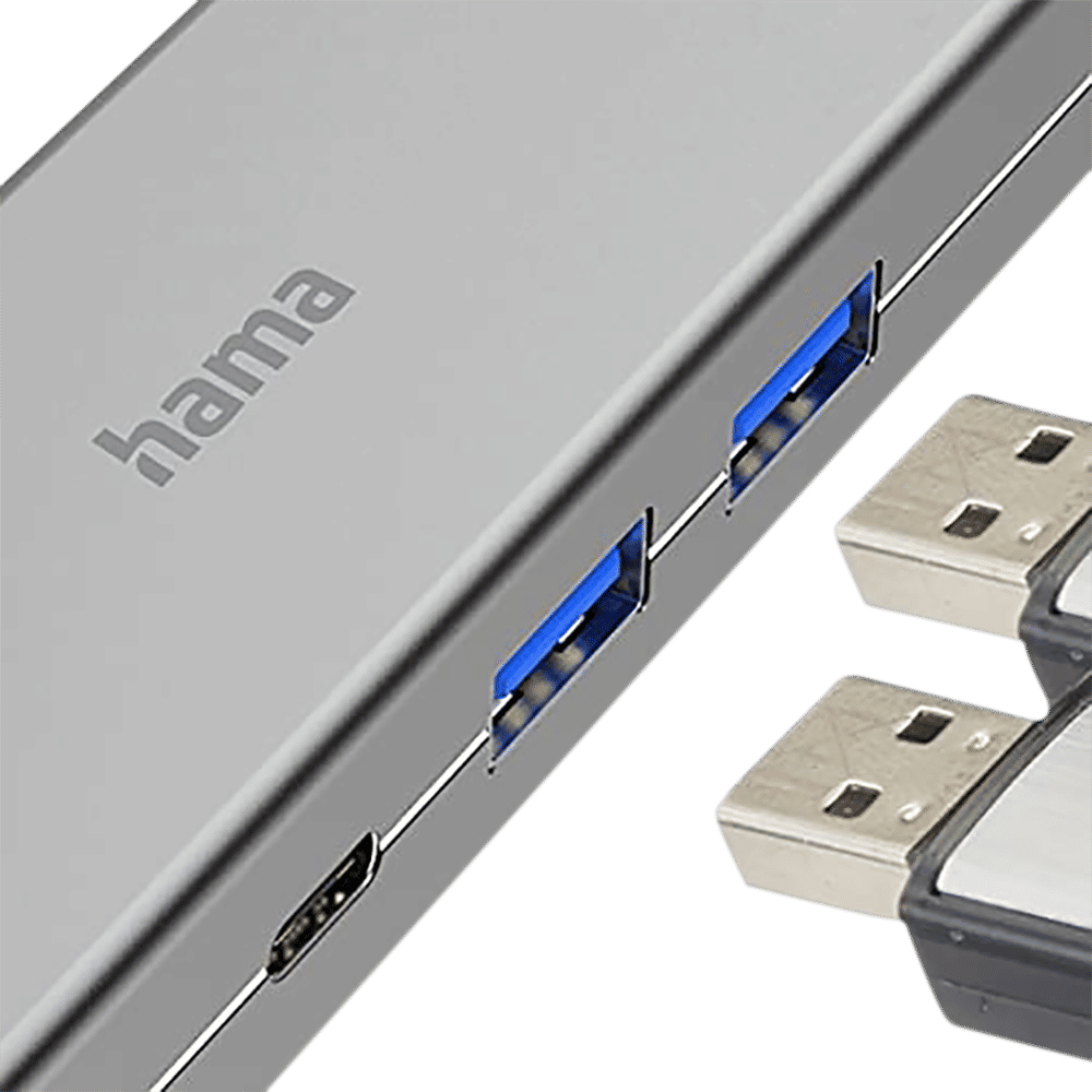hama 4-in-1 USB Type C to USB Type C, USB Type A, HDMI Multiport Adapter (5 Gbps Data Transfer Rate, Black)_5
