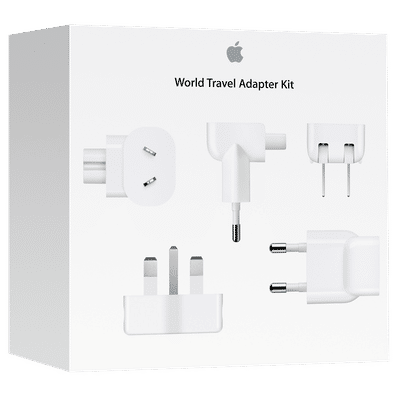 Apple Travel Adapter Kit (Set of Seven AC Plugs, MD837ZM/A, White)