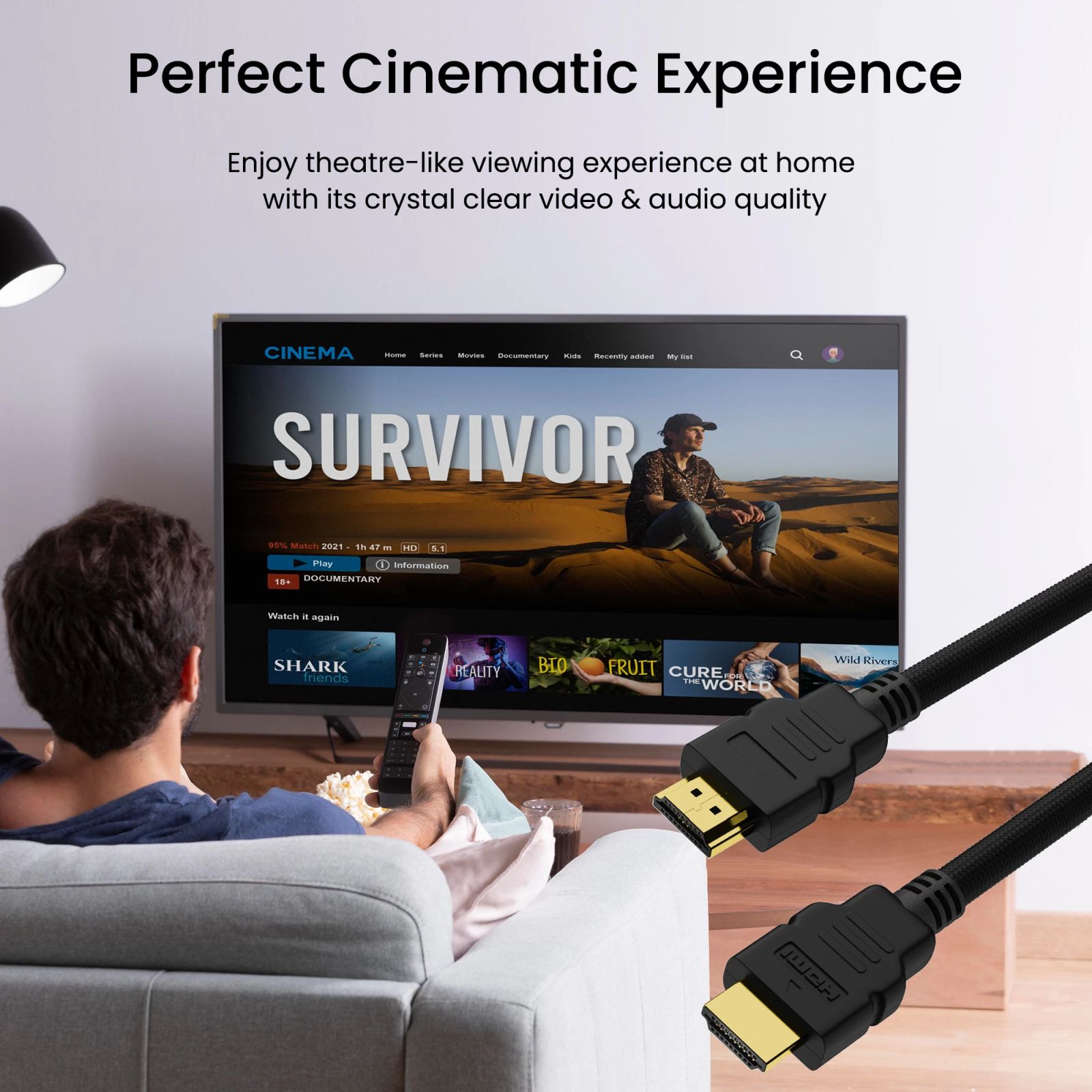 ambrane AHDMS-15 HDMI (Type A) to HDMI (Type A) Cable (Crystal Clear 4K Resolution, Black) ambrane AHDMS-15 HDMI (Type A) to HDMI (Type A) Cable (Crystal Clear 4K Resolution, Black)_9